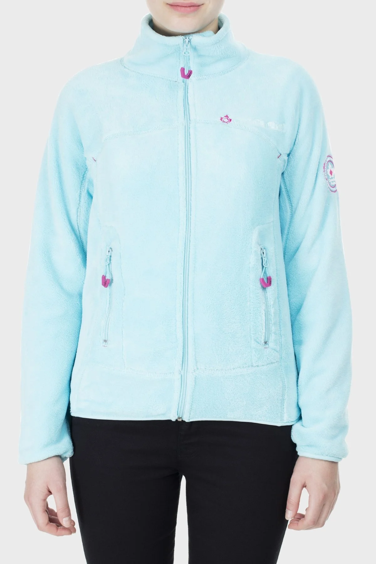 Canadian Peak Yumuşak Dokulu Fermuarlı Outdoor Bayan Polar UDILAS TURKUAZ - 9