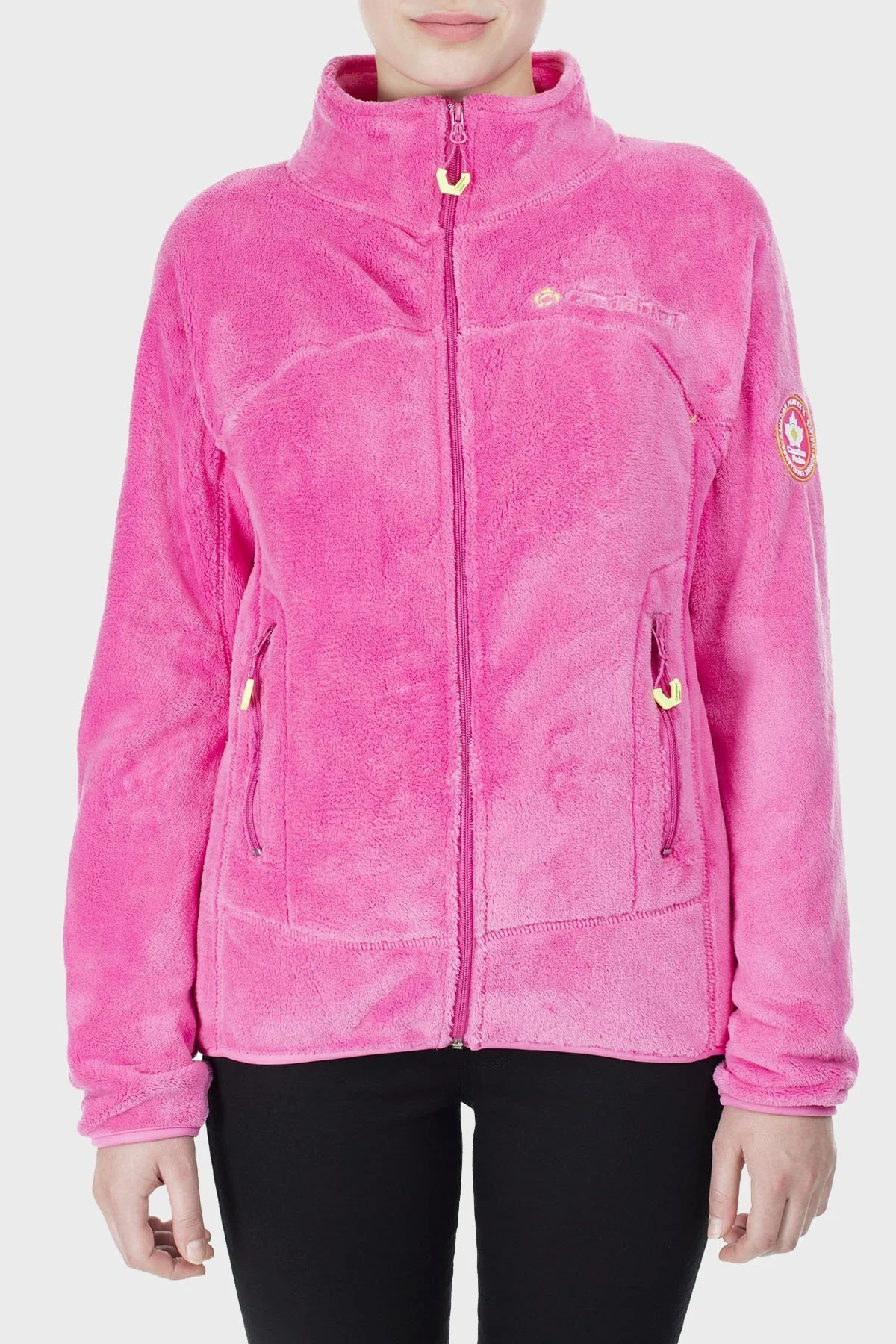 Canadian Peak Yumuşak Dokulu Fermuarlı Outdoor Bayan Polar UDILAS PEMBE - 2