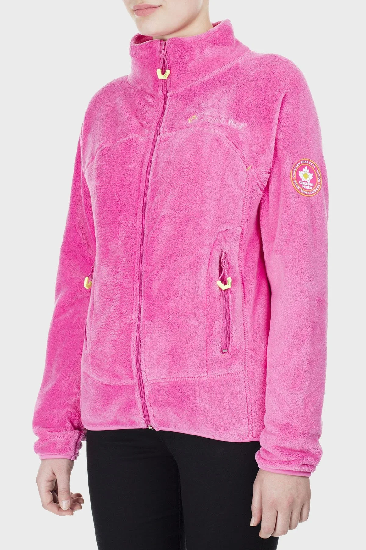 Canadian Peak Yumuşak Dokulu Fermuarlı Outdoor Bayan Polar UDILAS PEMBE - 4
