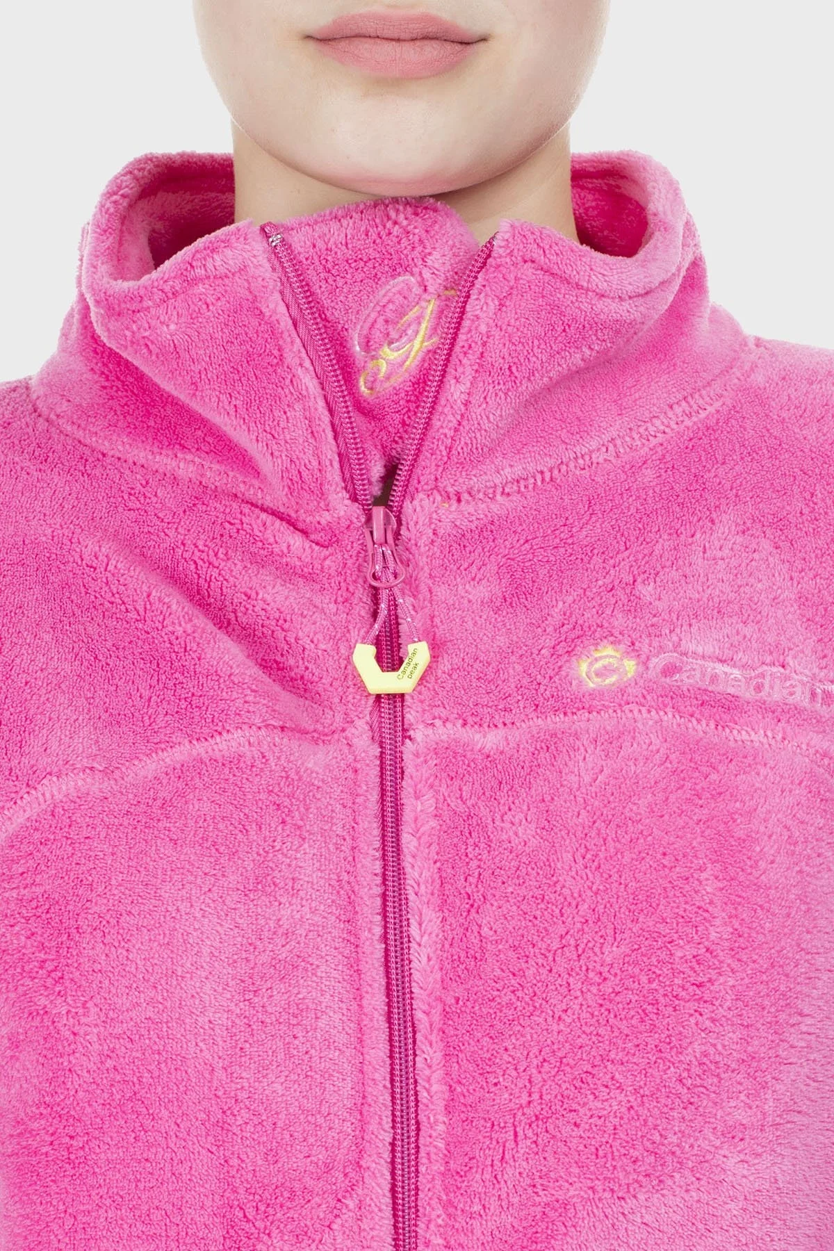 Canadian Peak Yumuşak Dokulu Fermuarlı Outdoor Bayan Polar UDILAS PEMBE - 6