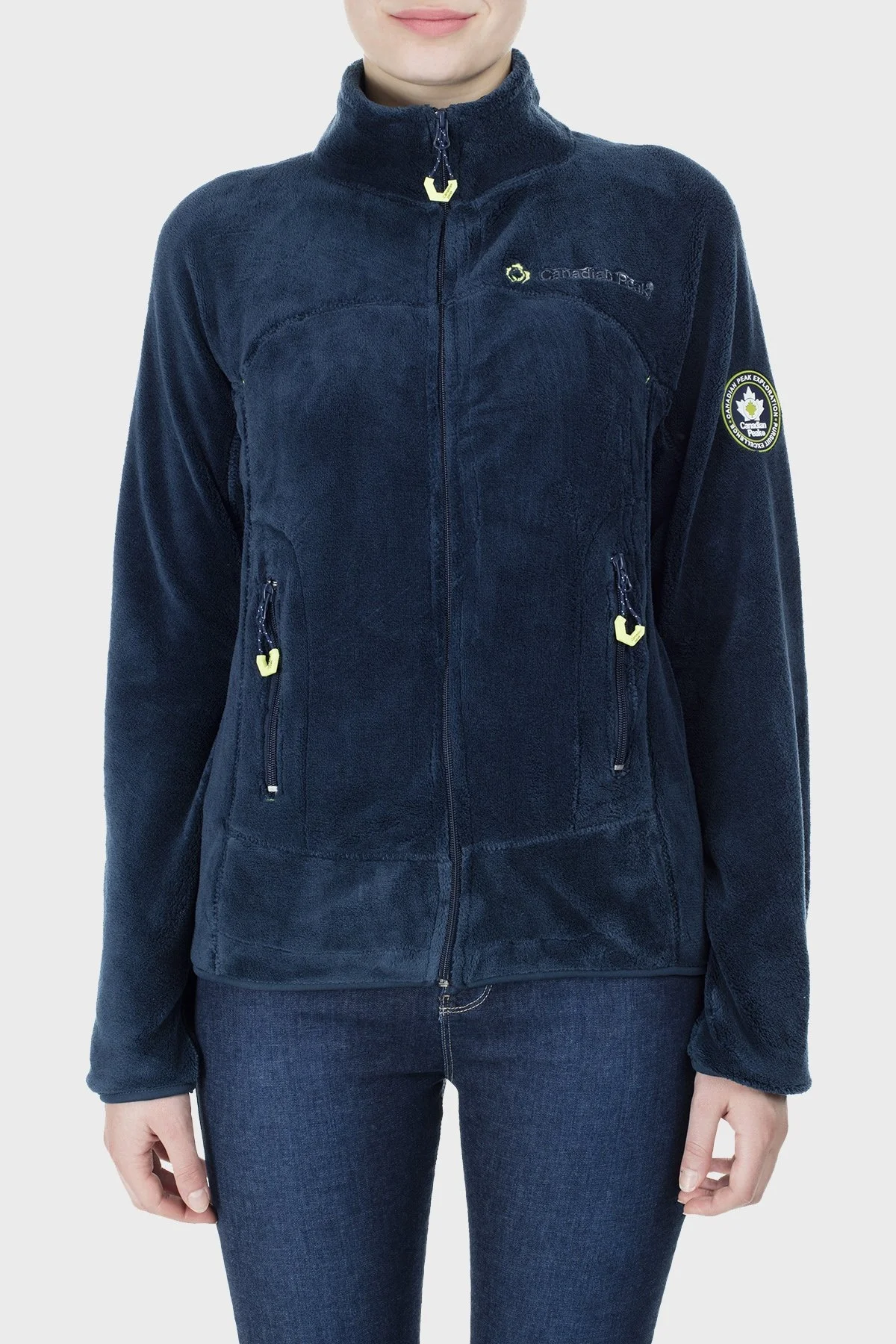 Canadian Peak Yumuşak Dokulu Fermuarlı Outdoor Bayan Polar UDILAS LACİVERT - 2