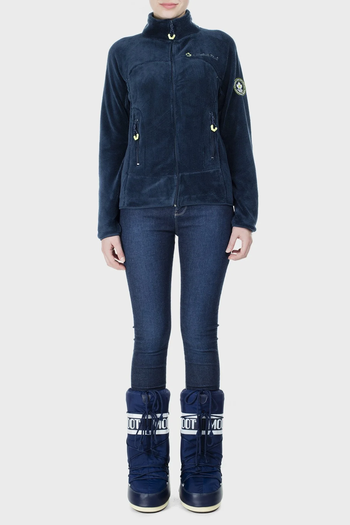 Canadian Peak Yumuşak Dokulu Fermuarlı Outdoor Bayan Polar UDILAS LACİVERT - 6