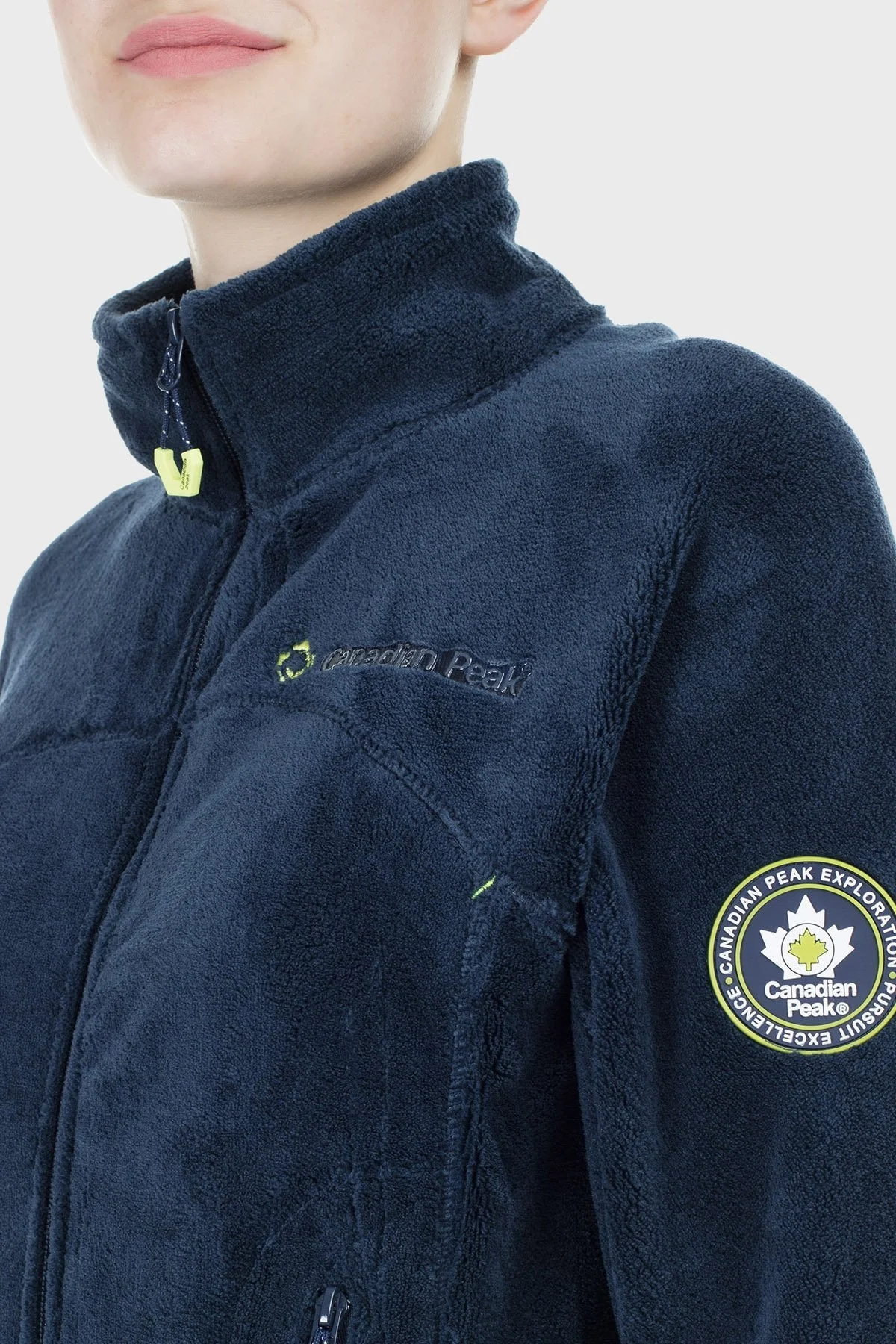 Canadian Peak Yumuşak Dokulu Fermuarlı Outdoor Bayan Polar UDILAS LACİVERT - 9