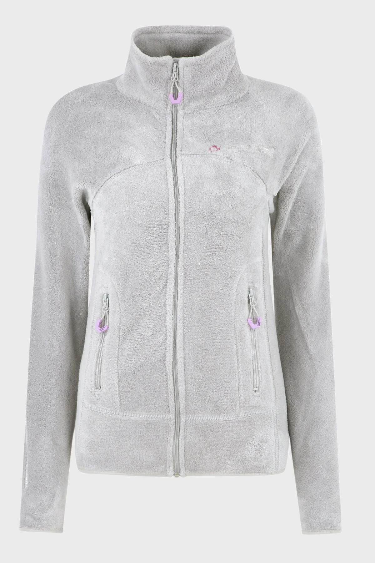 Canadian Peak Yumuşak Dokulu Fermuarlı Outdoor Bayan Polar UDILAS AÇIK GRİ - 1