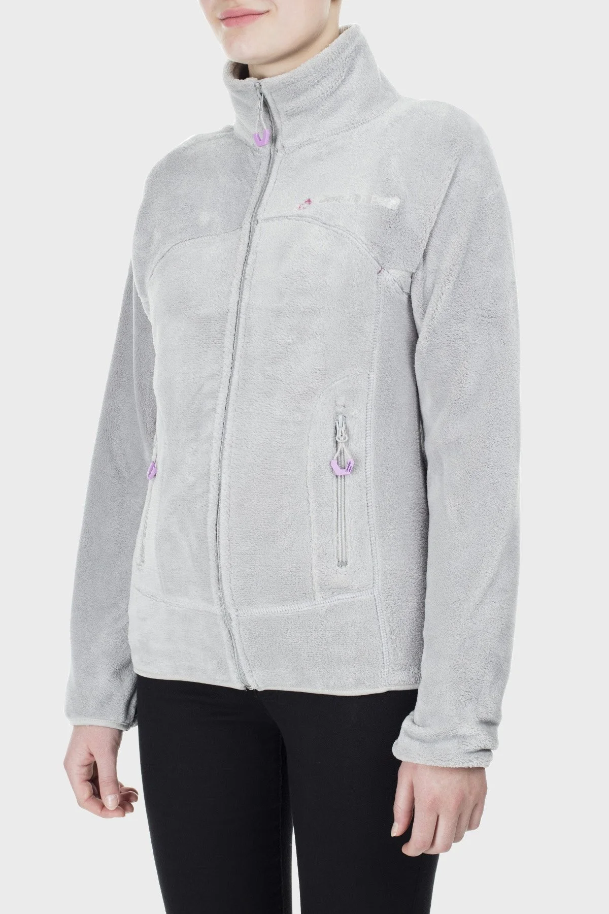 Canadian Peak Yumuşak Dokulu Fermuarlı Outdoor Bayan Polar UDILAS AÇIK GRİ - 4