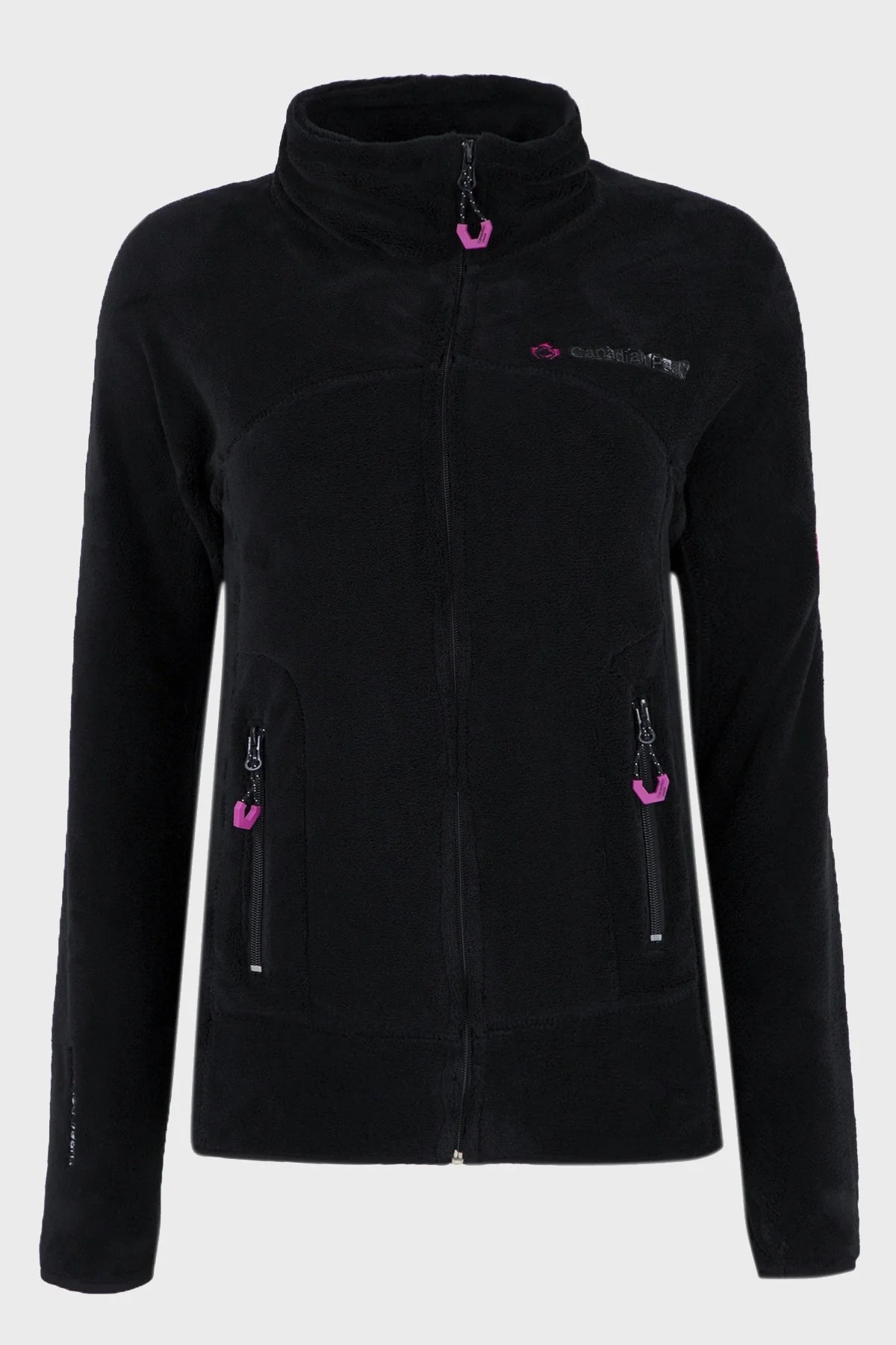 Canadian Peak Yumuşak Dokulu Fermuarlı Outdoor Bayan Polar UDILAS SİYAH - 1