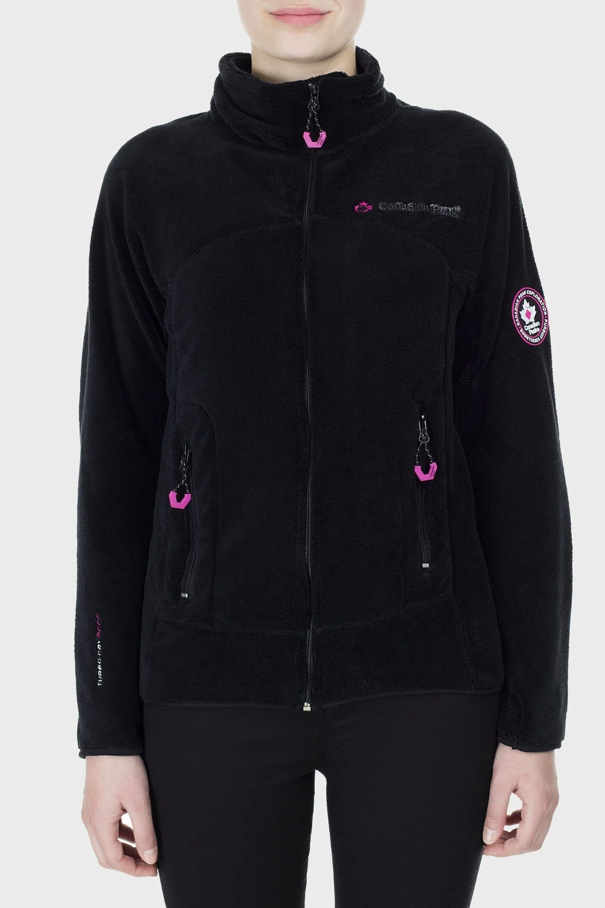 Canadian Peak Yumuşak Dokulu Fermuarlı Outdoor Bayan Polar UDILAS SİYAH - 2