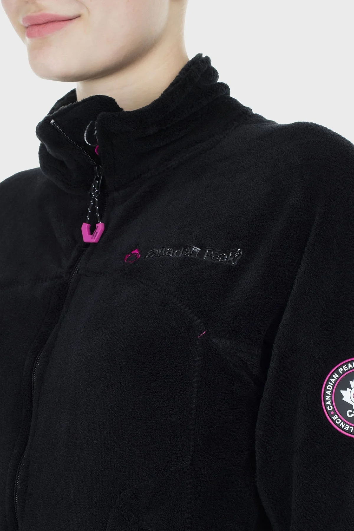 Canadian Peak Yumuşak Dokulu Fermuarlı Outdoor Bayan Polar UDILAS SİYAH - 8