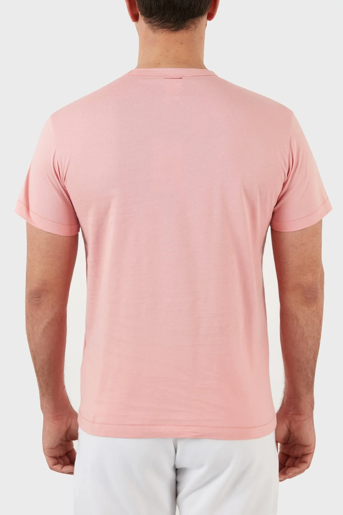 Champion Baskılı Regular Fit Bisiklet Yaka % 100 Pamuk Erkek T Shirt 217808 CORAL PINK PUDRA - 2