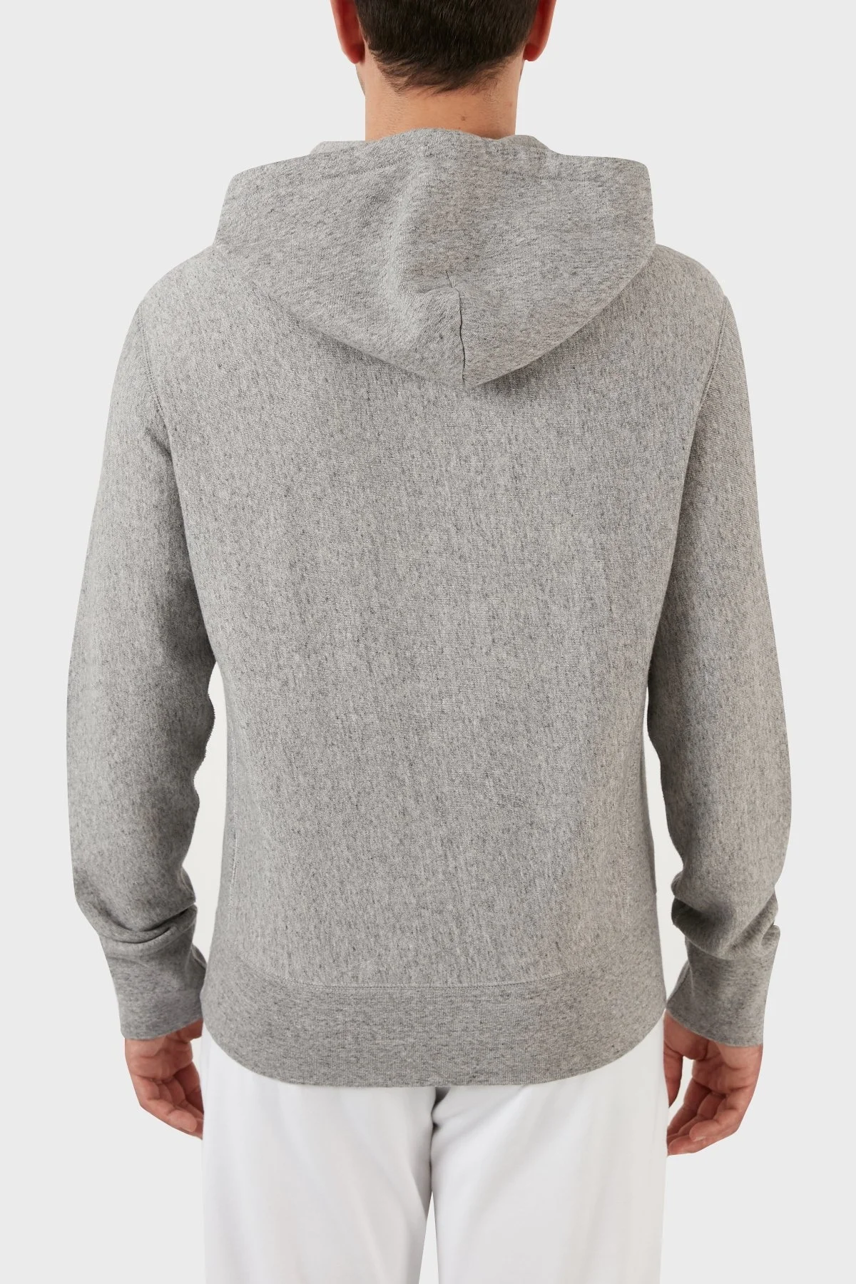 Champion Baskılı Regular Fit Kapüşonlu Kanguru Cepli % 100 Pamuk Erkek Sweat 217799 ANTIQUE GREY MIX GRİ - 2