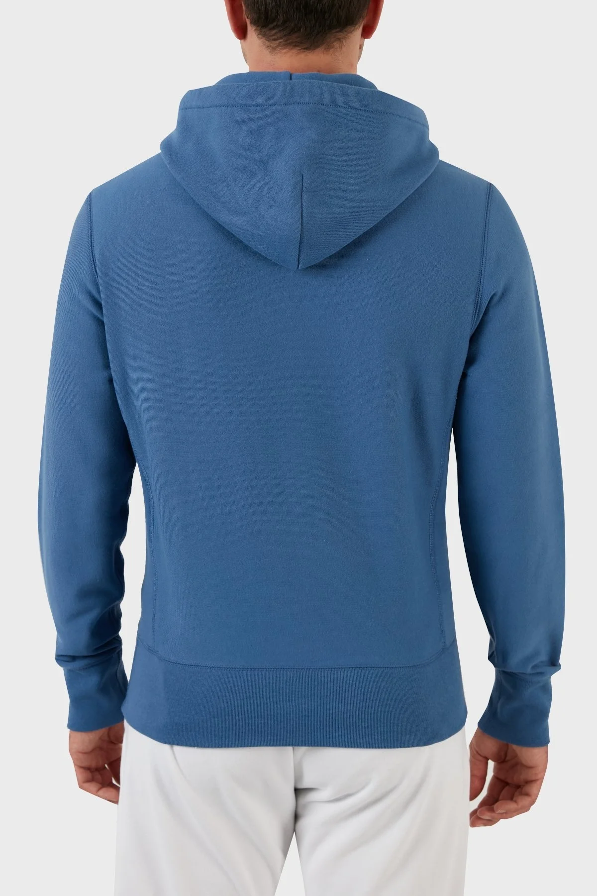 Champion Baskılı Regular Fit Kapüşonlu Kanguru Cepli % 100 Pamuk Erkek Sweat 217799 MARINE BLUE MAVİ - 2