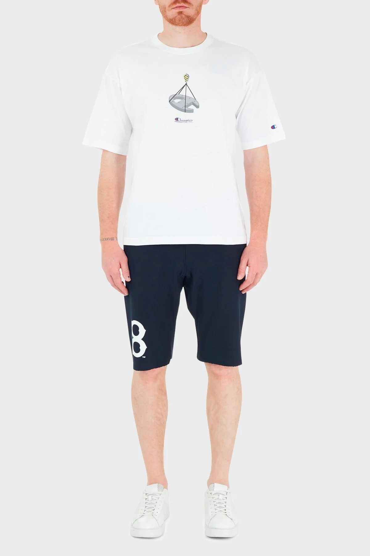 Champion Belden Bağlamalı Cepli Pamuklu Erkek Bermuda 216663 BS501 LACİVERT - 1