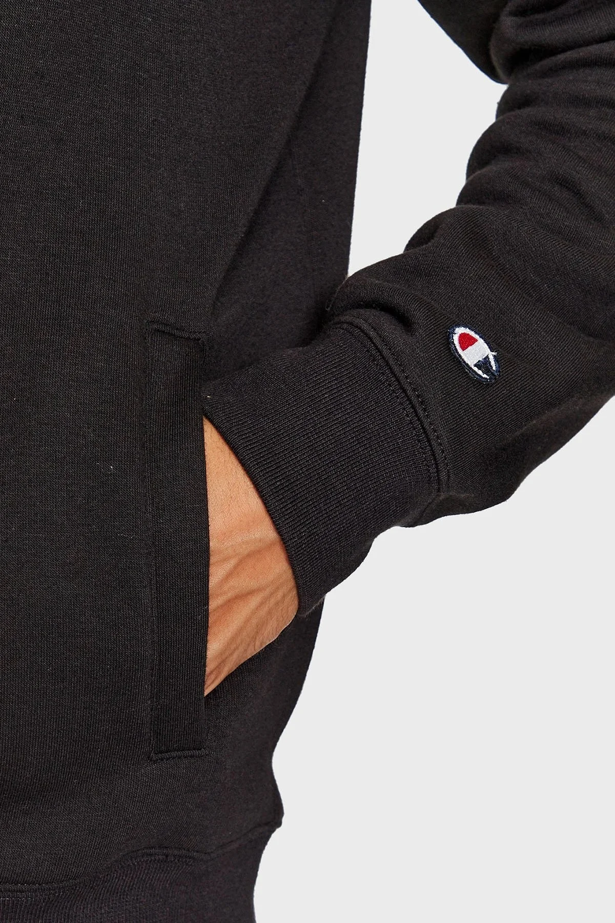 Champion Comfort Fit İçi Polarlı Yarım Fermuarlı Erkek Sweat 219213 NBK KK001 SİYAH - 5