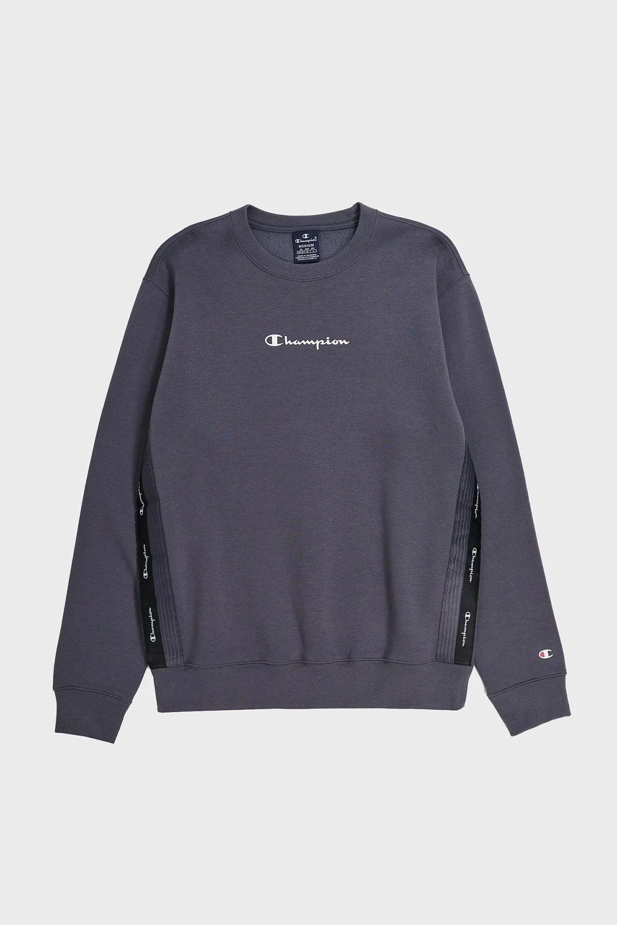 Champion Jakar Bantlı İçi Polarlı Bisiklet Yaka Comfort Fit Erkek Sweat 219093 EBN ES508 ANTRASİT - 5