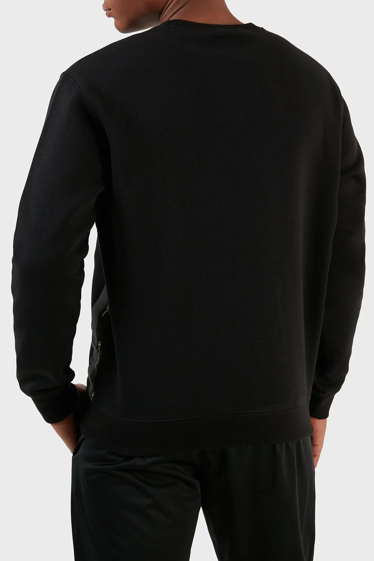 Champion Jakar Bantlı İçi Polarlı Bisiklet Yaka Comfort Fit Erkek Sweat 219093 NBK KK001 SİYAH - 2