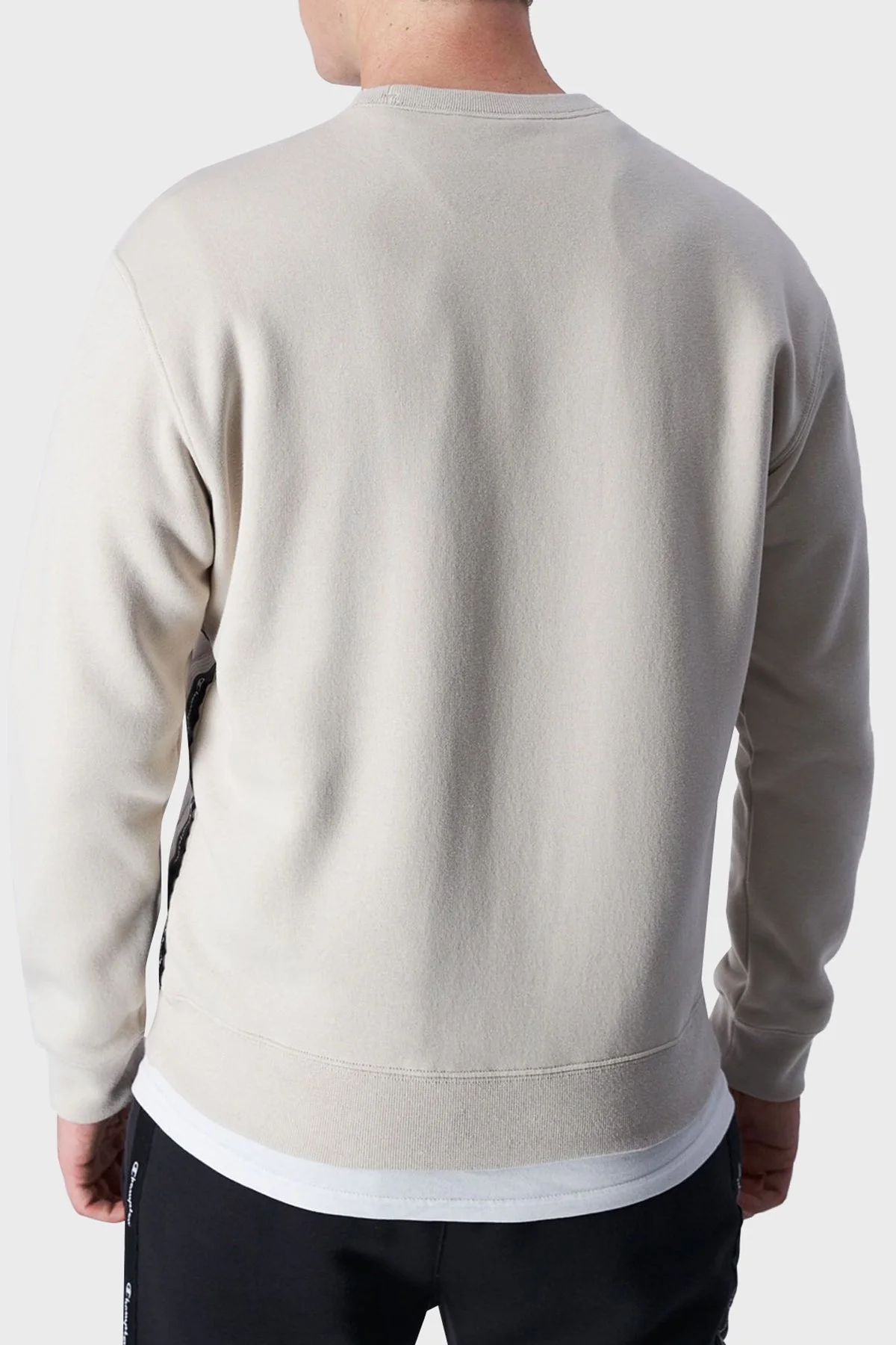 Champion Jakar Bantlı İçi Polarlı Bisiklet Yaka Comfort Fit Erkek Sweat 219093 SVL ES057 BEJ - 2