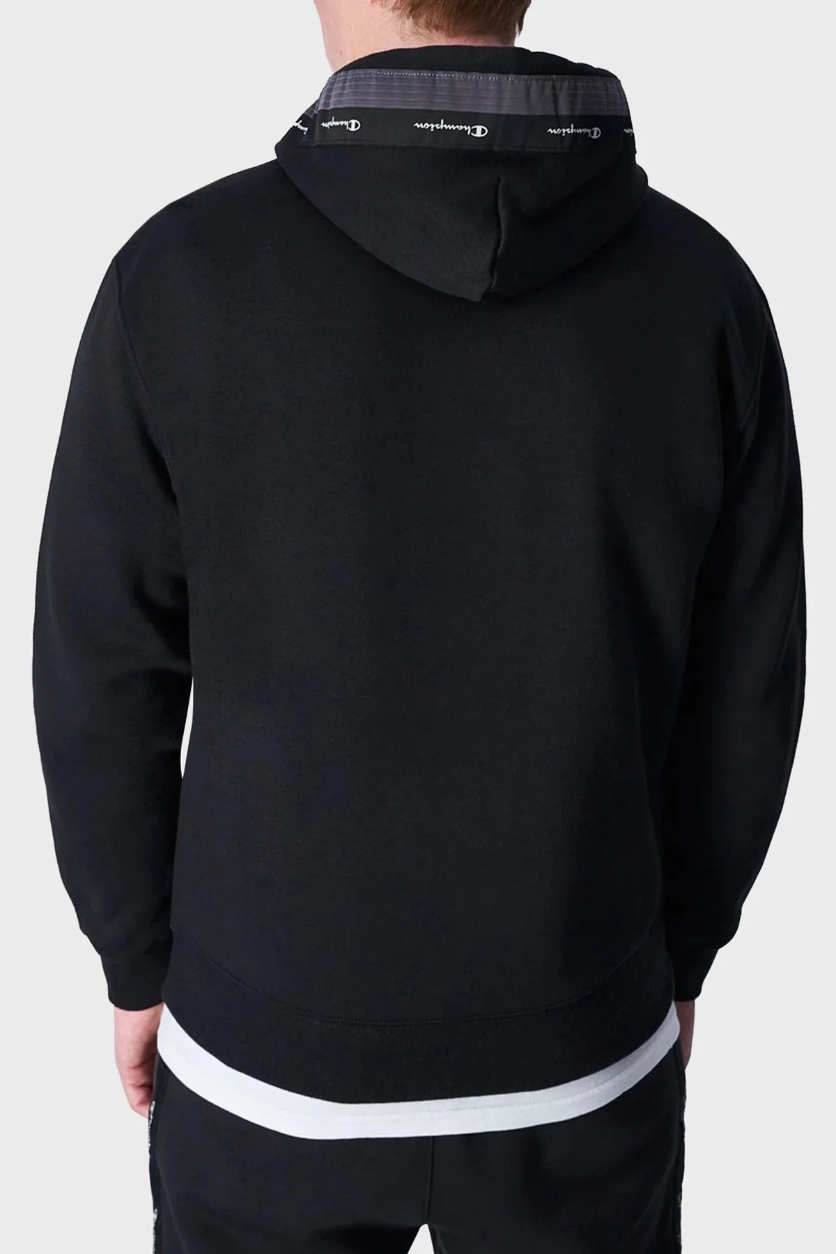 Champion Jakar Bantlı İçi Polarlı Kapüşonlu Comfort Fit Erkek Sweat 219092 NBK KK001 SİYAH - 2