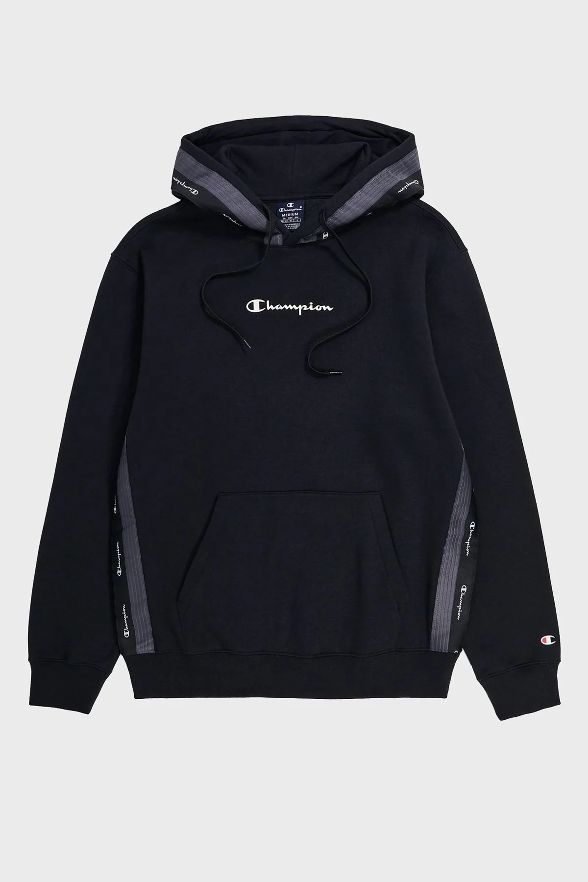 Champion Jakar Bantlı İçi Polarlı Kapüşonlu Comfort Fit Erkek Sweat 219092 NBK KK001 SİYAH - 5