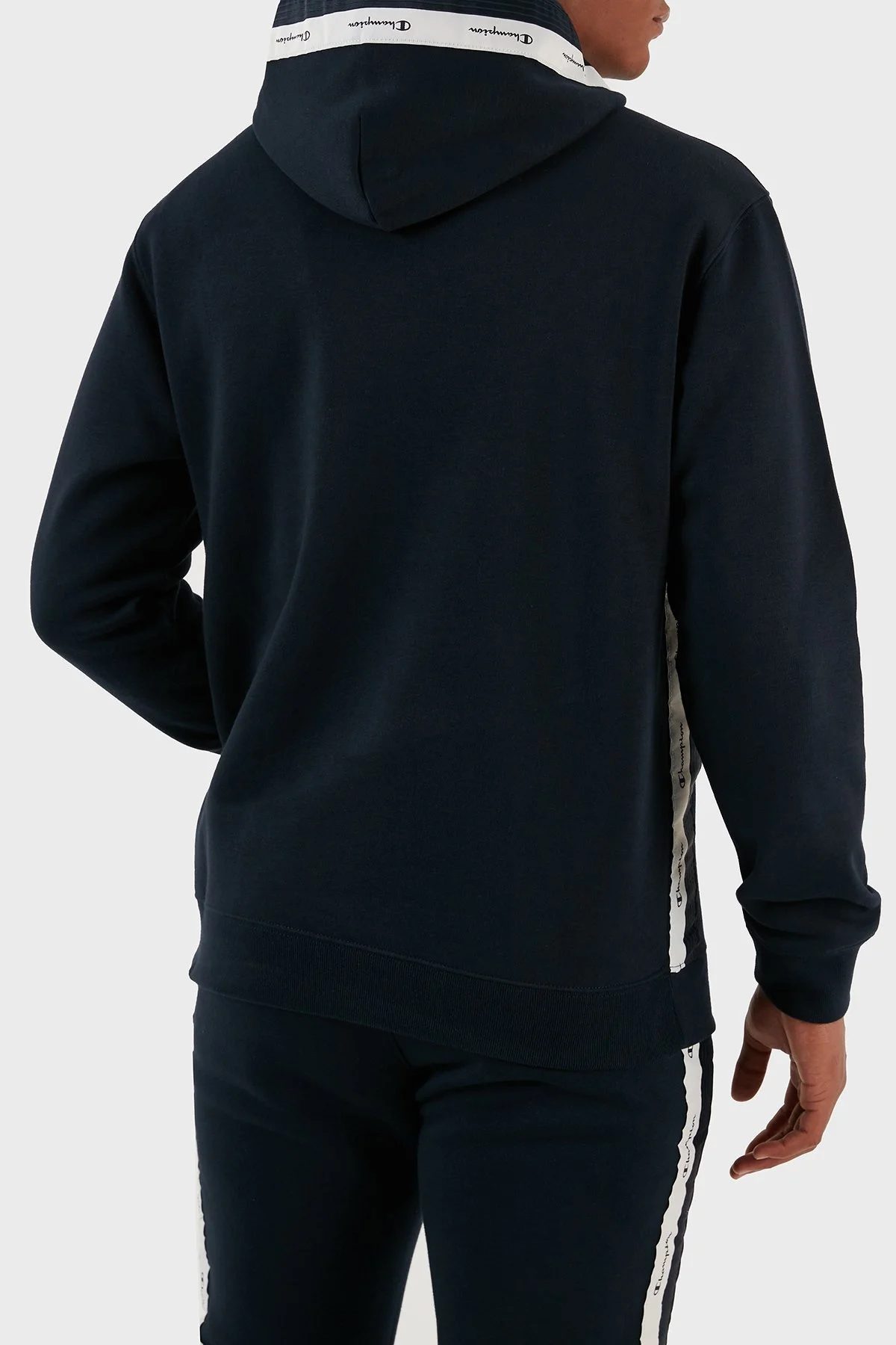 Champion Jakar Bantlı İçi Polarlı Kapüşonlu Comfort Fit Erkek Sweat 219092 NNY BS501 LACİVERT - 3