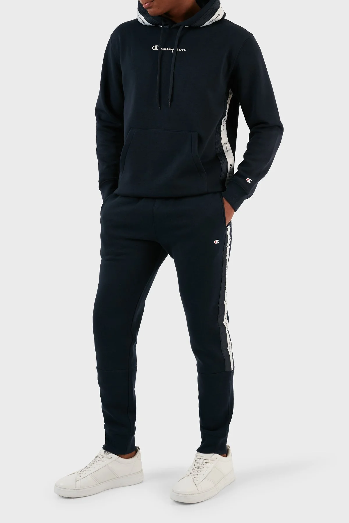 Champion Jakar Bantlı İçi Polarlı Regular Fit Jogger Erkek Pantolon 219096 NNY BS501 LACİVERT - 3