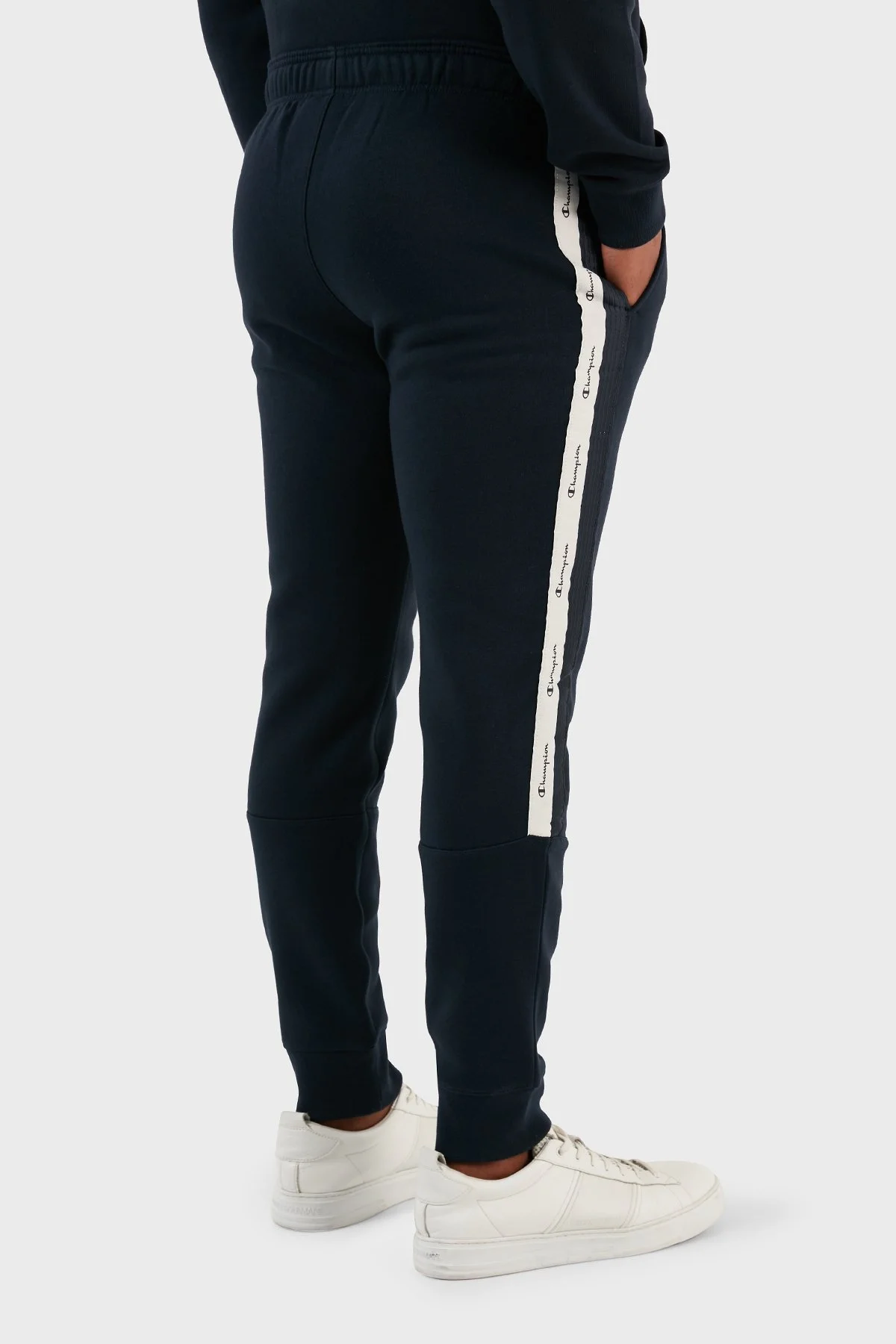 Champion Jakar Bantlı İçi Polarlı Regular Fit Jogger Erkek Pantolon 219096 NNY BS501 LACİVERT - 4