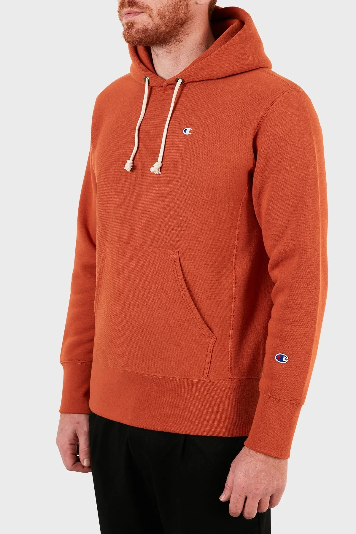 Champion Kapüşonlu Ters Örgü Custom Fit Pamuklu Erkek Sweat 216496 BBBO MS053 Tarçın - 3