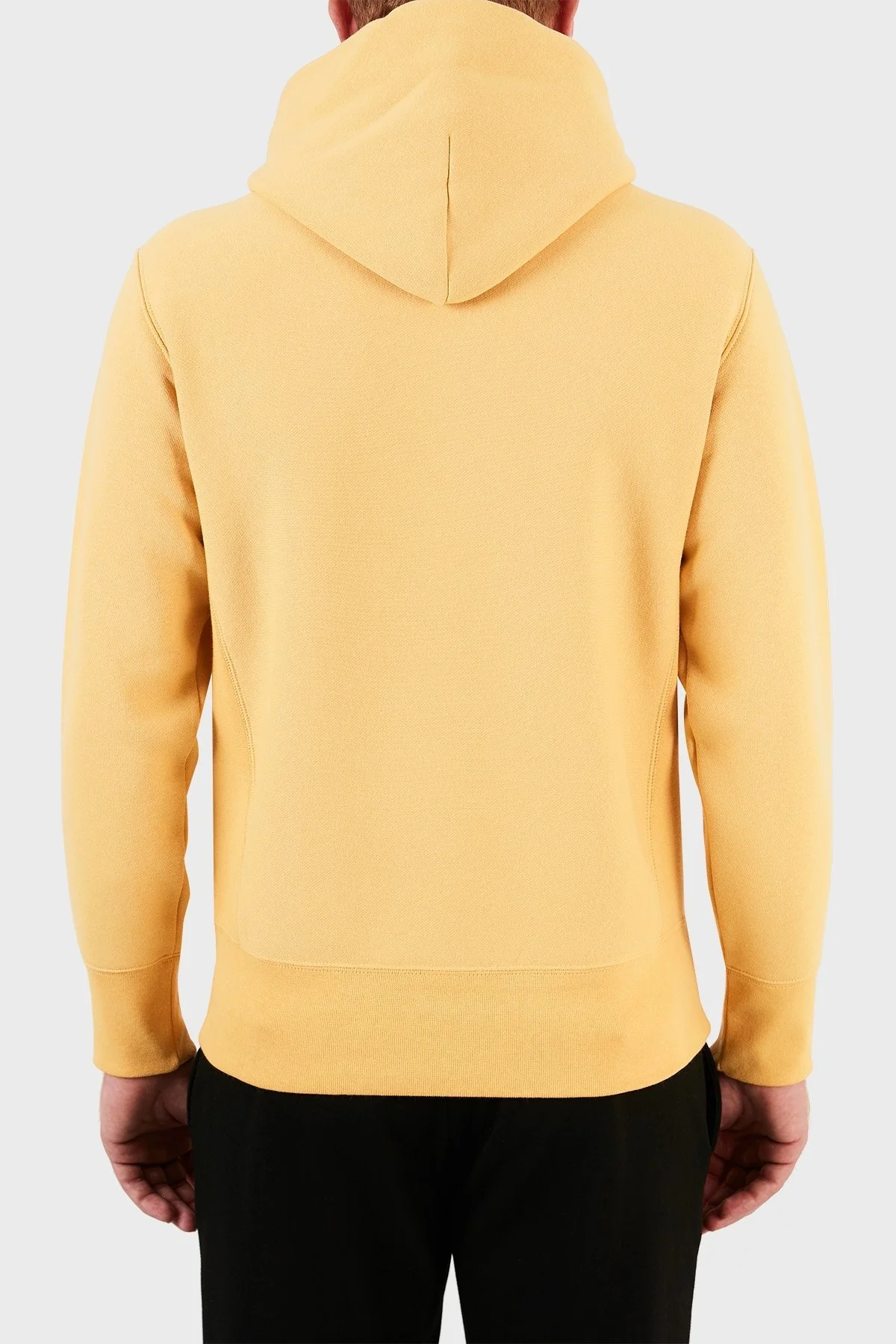 Champion Kapüşonlu Ters Örgü Custom Fit Pamuklu Erkek Sweat 216496 OCH YS108 SARI - 2