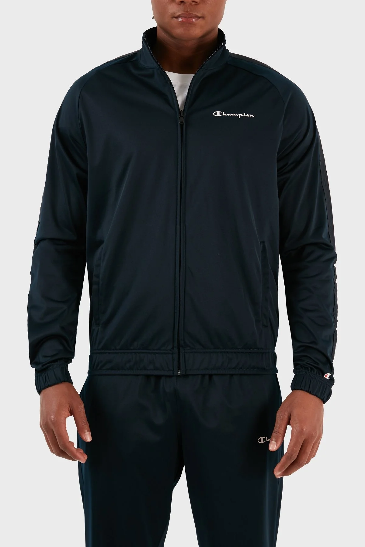 Champion Logo Bantlı Cepli Fermuarlı Erkek Eşofman Takımı 219478 NNY/NNY BS501 LACİVERT - 2
