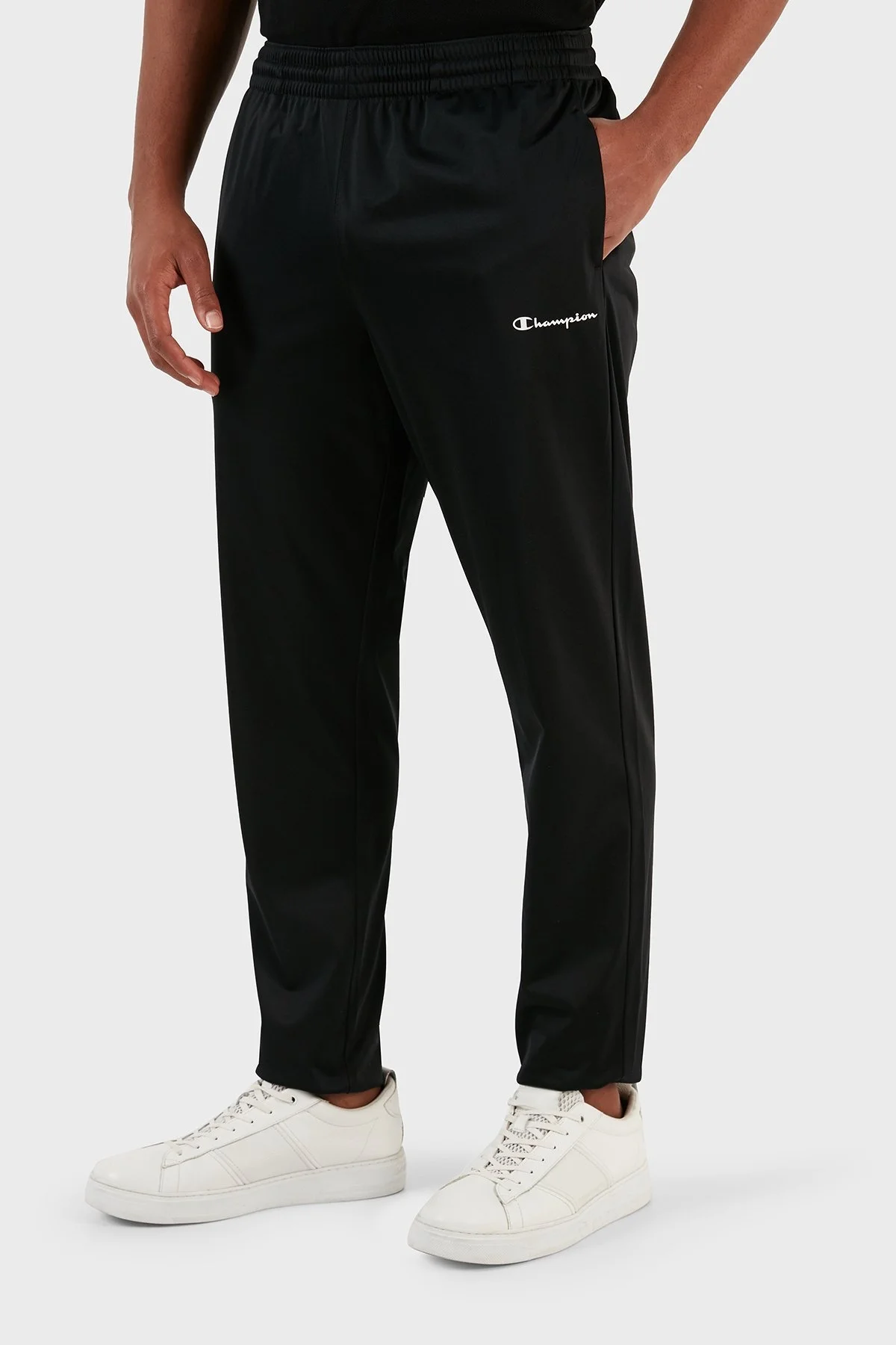 Champion Logo Bantlı Cepli Fermuarlı Erkek Eşofman Takımı 219478 WHT/NBK WW001 BEYAZ - 3