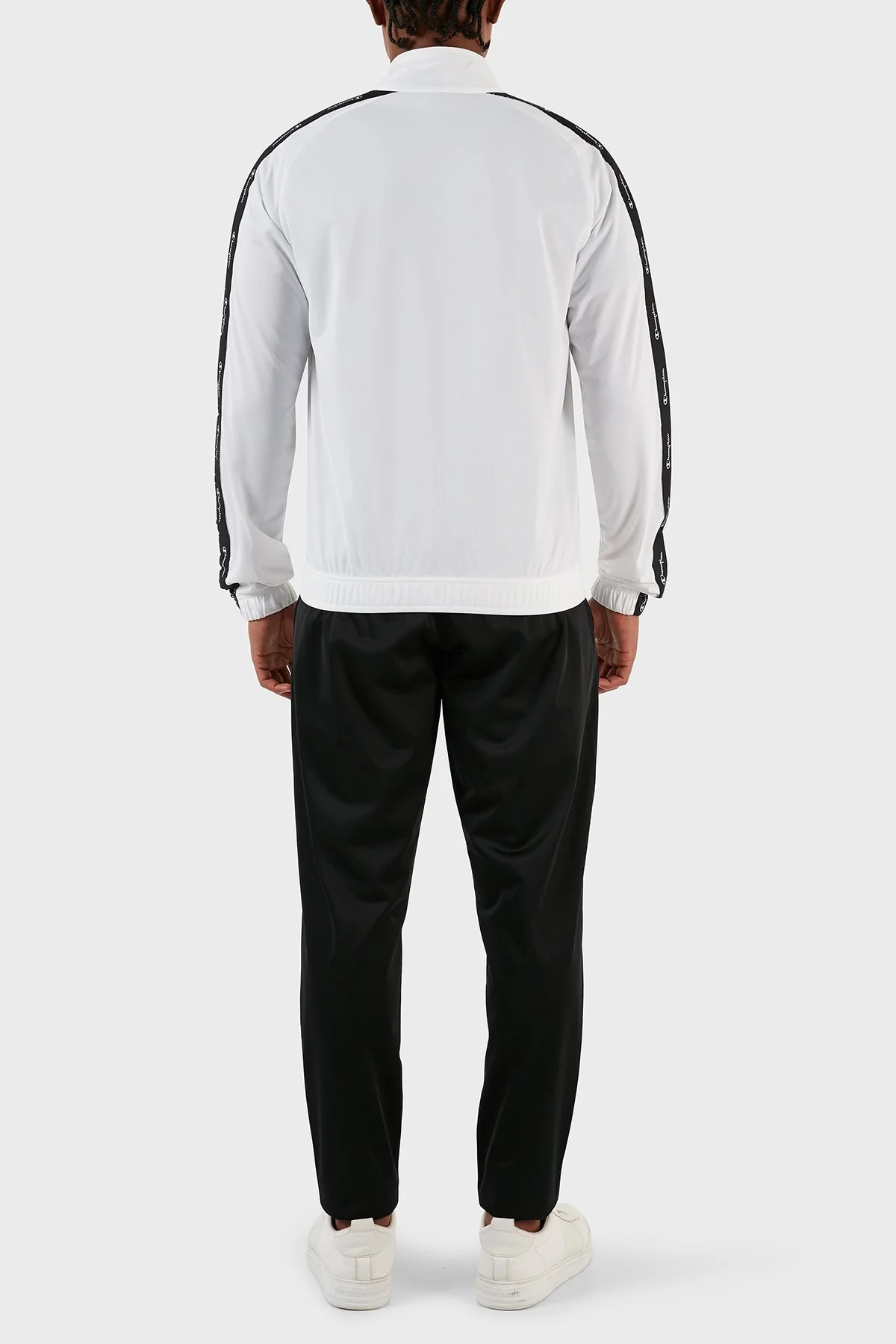 Champion Logo Bantlı Cepli Fermuarlı Erkek Eşofman Takımı 219478 WHT/NBK WW001 BEYAZ - 5