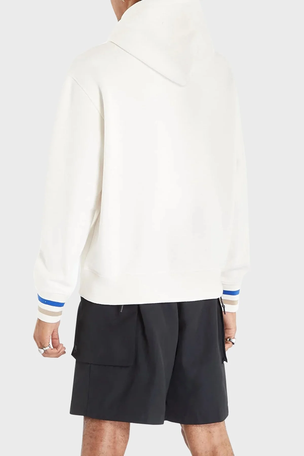 Champion Logo İşlemeli Kapüşonlu İçi Polarlı Relaxed Fit Erkek Sweat 219174 WSW WW034 BEJ - 3
