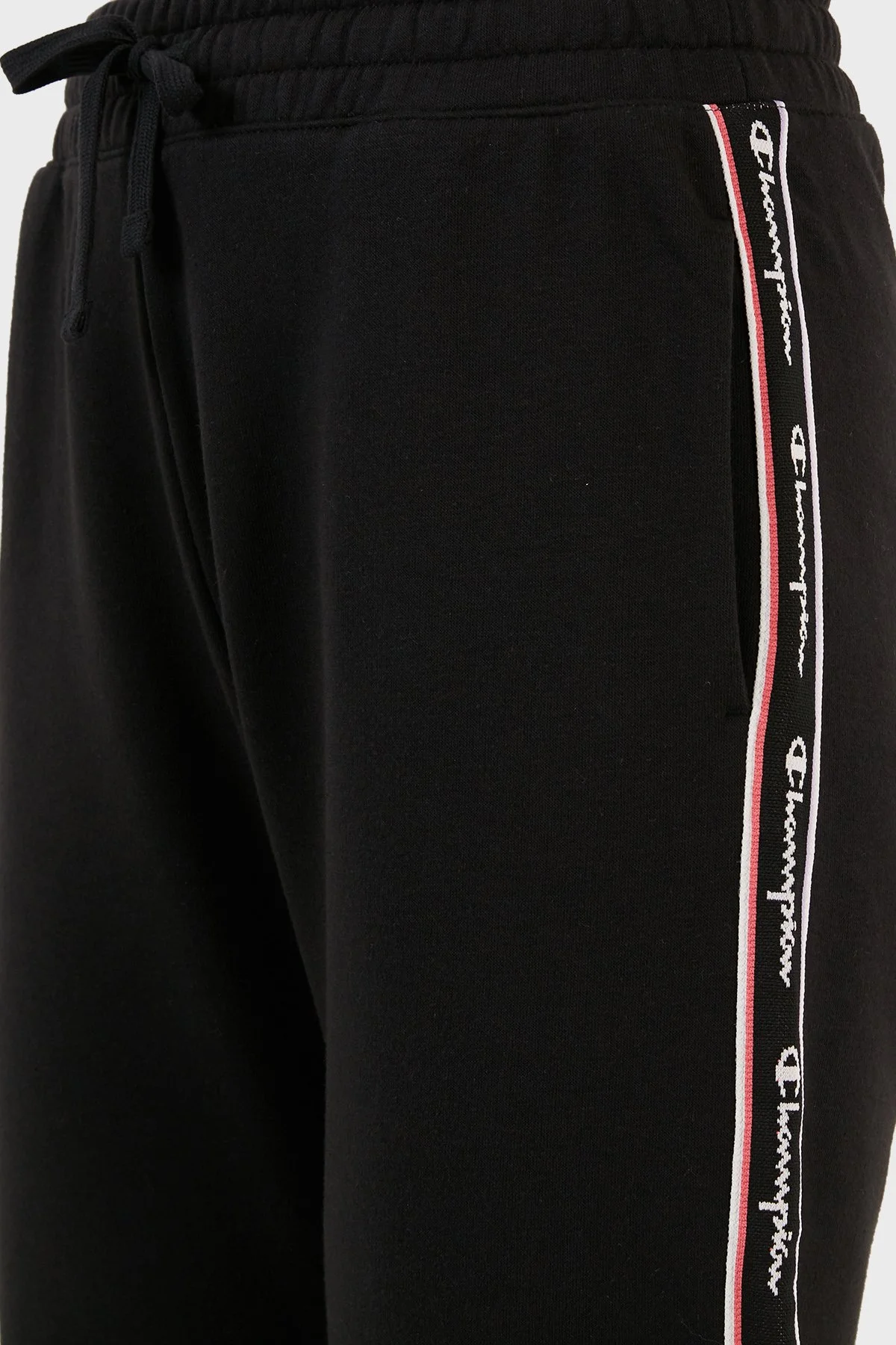 Champion Logo Şeritli Regular Fit Belden Bağlamalı Cepli Spor Kadın Pantolon 117294 NBK KK001 SİYAH - 6