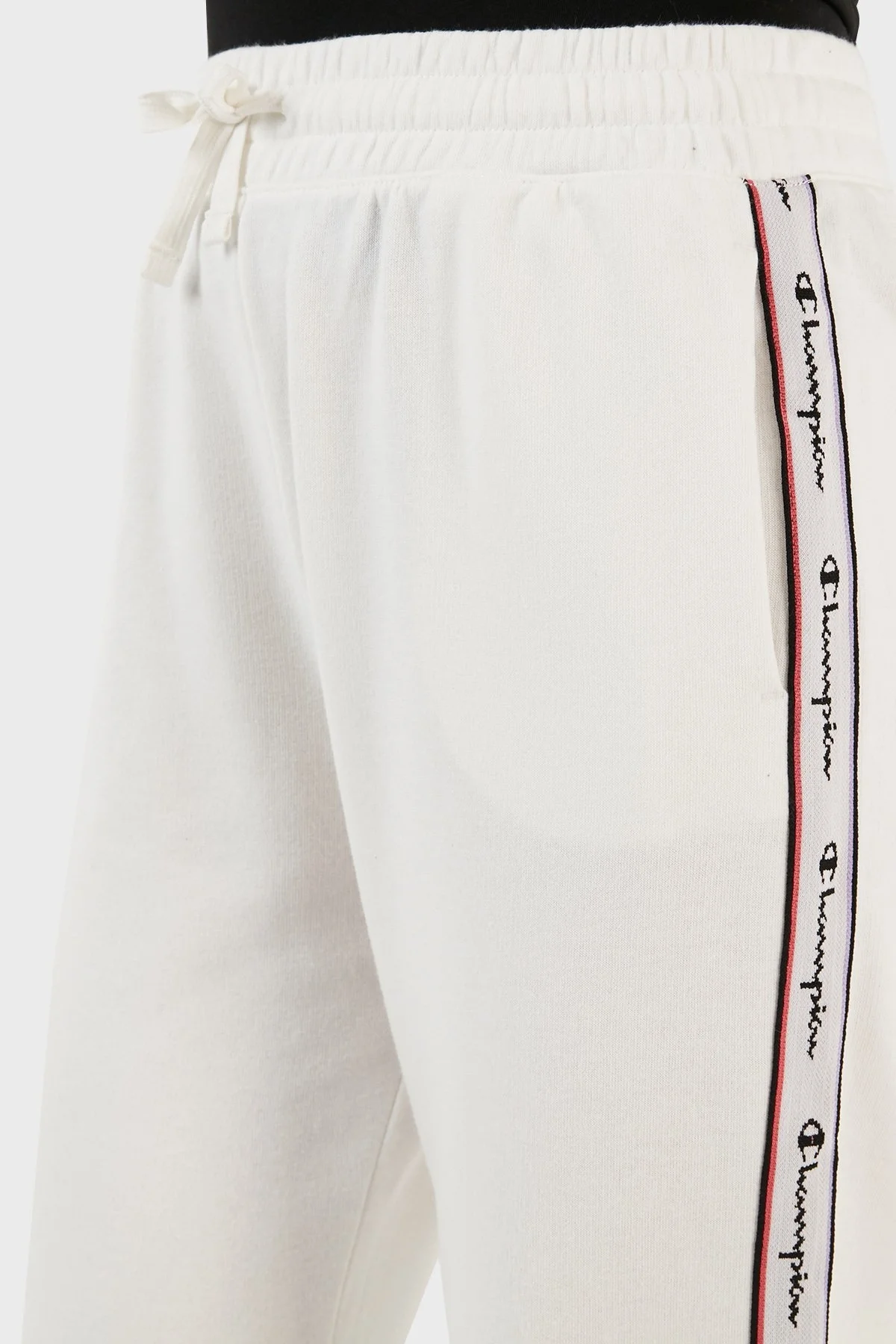 Champion Logo Şeritli Regular Fit Belden Bağlamalı Cepli Spor Bayan Pantolon 117294 WAY WW036 BEYAZ - 6
