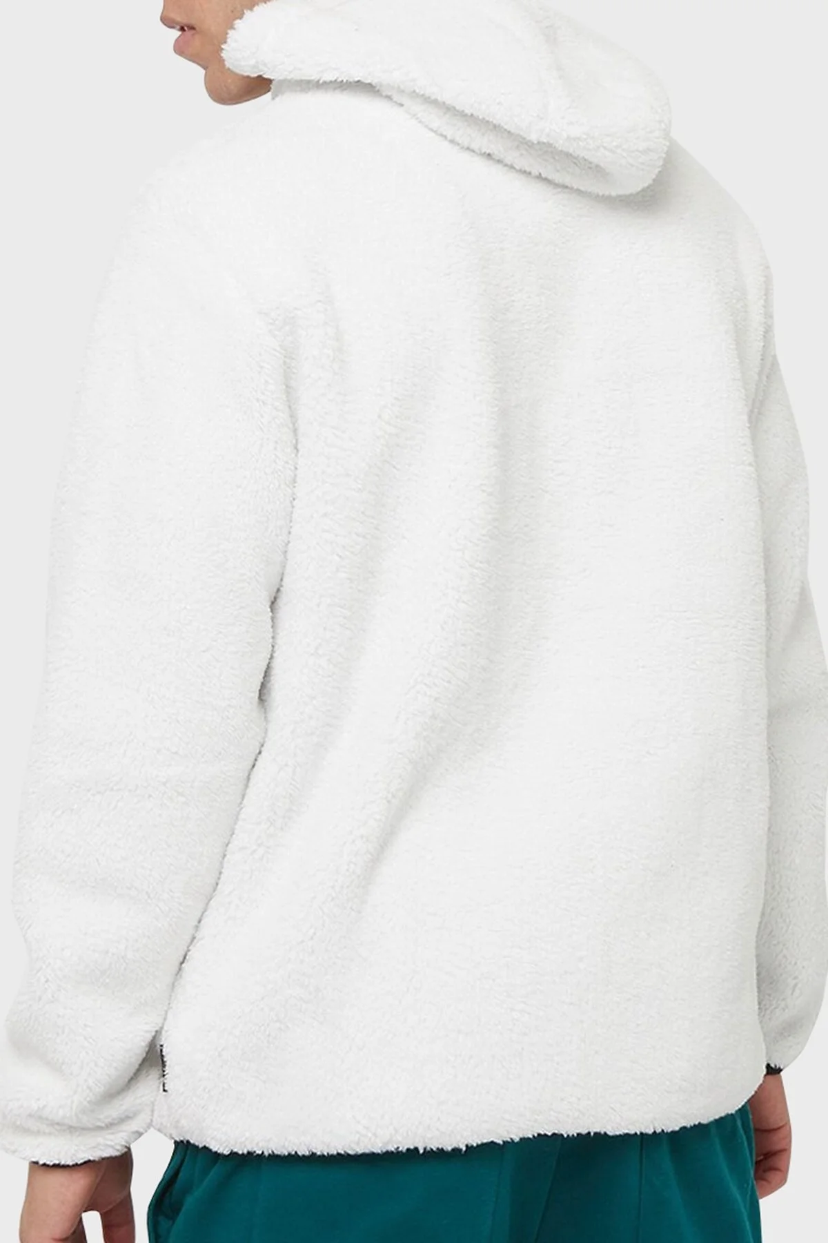 Champion Logolu Kapüşonlu Yumuşak Dokulu Polar Erkek Sweat 214973 BDB/NBK WW033 BEYAZ - 2