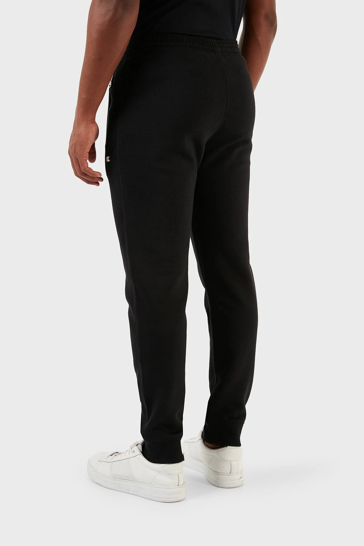 Champion Logolu Pamuk Karışımlı Belden Bağlamalı Regular Fit Spor Erkek Pantolon 218342 NBK KK001 SİYAH - 4