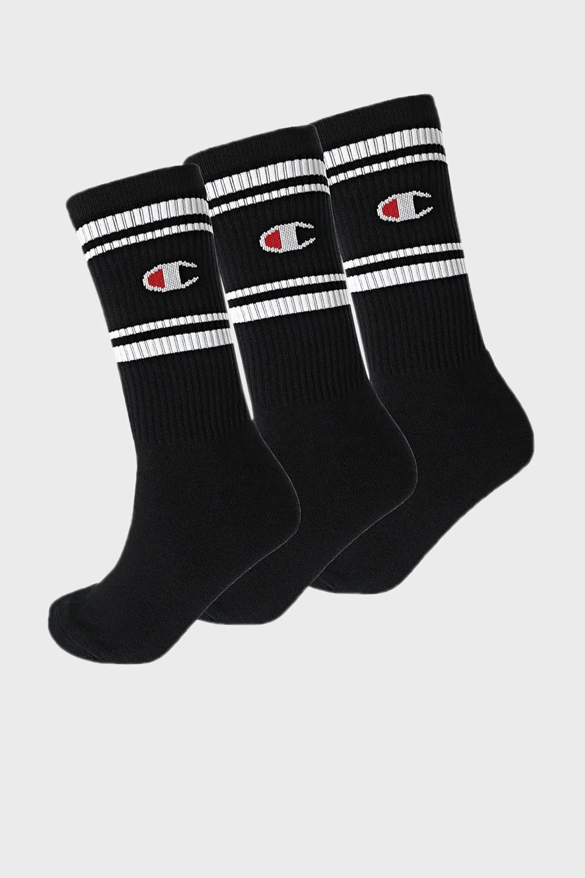 Champion Logolu Pamuklu 3 Pack Unisex Çorap U20081 NBK/NBK/NBK KK001 SİYAH - 1