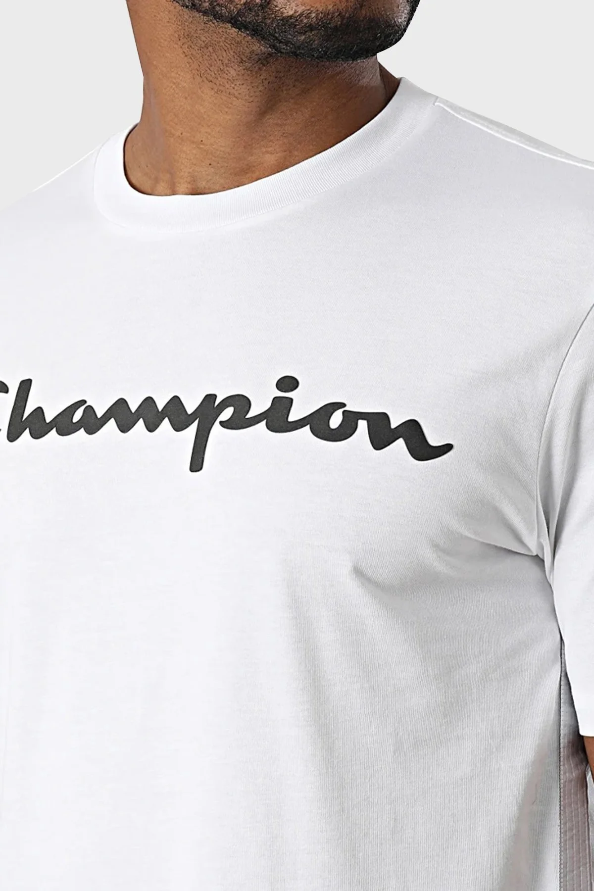 Champion Logolu Pamuklu Regular Fit Erkek T Shirt 219098 WHT WW001 BEYAZ - 2