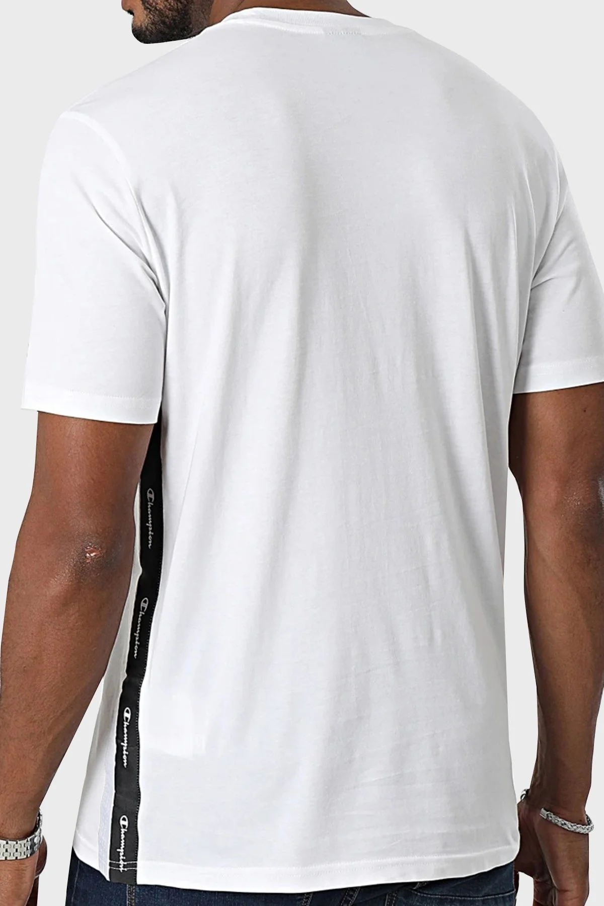 Champion Logolu Pamuklu Regular Fit Erkek T Shirt 219098 WHT WW001 BEYAZ - 4