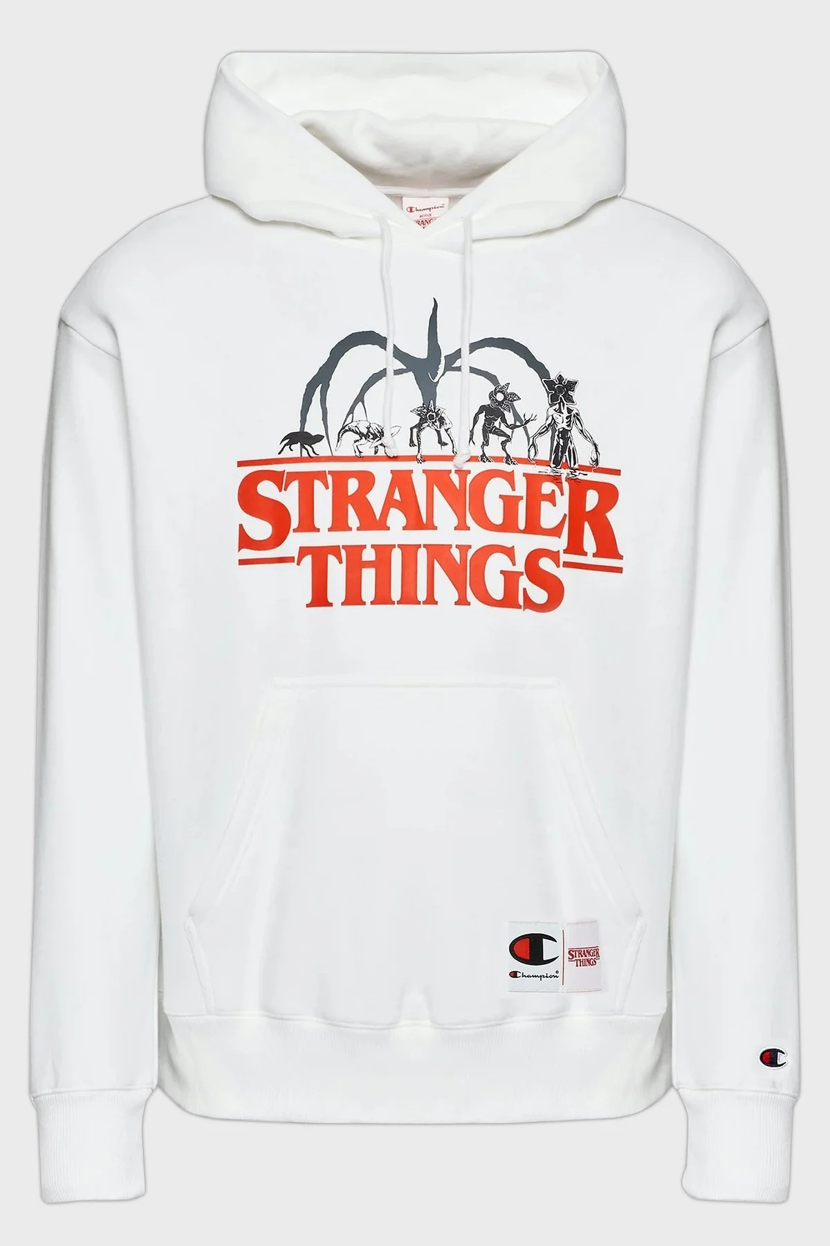 Champion Logolu Regular Fit Kapüşonlu Kanguru Cepli Pamuklu Unisex Sweat 217780 WW 001 BEYAZ - 5