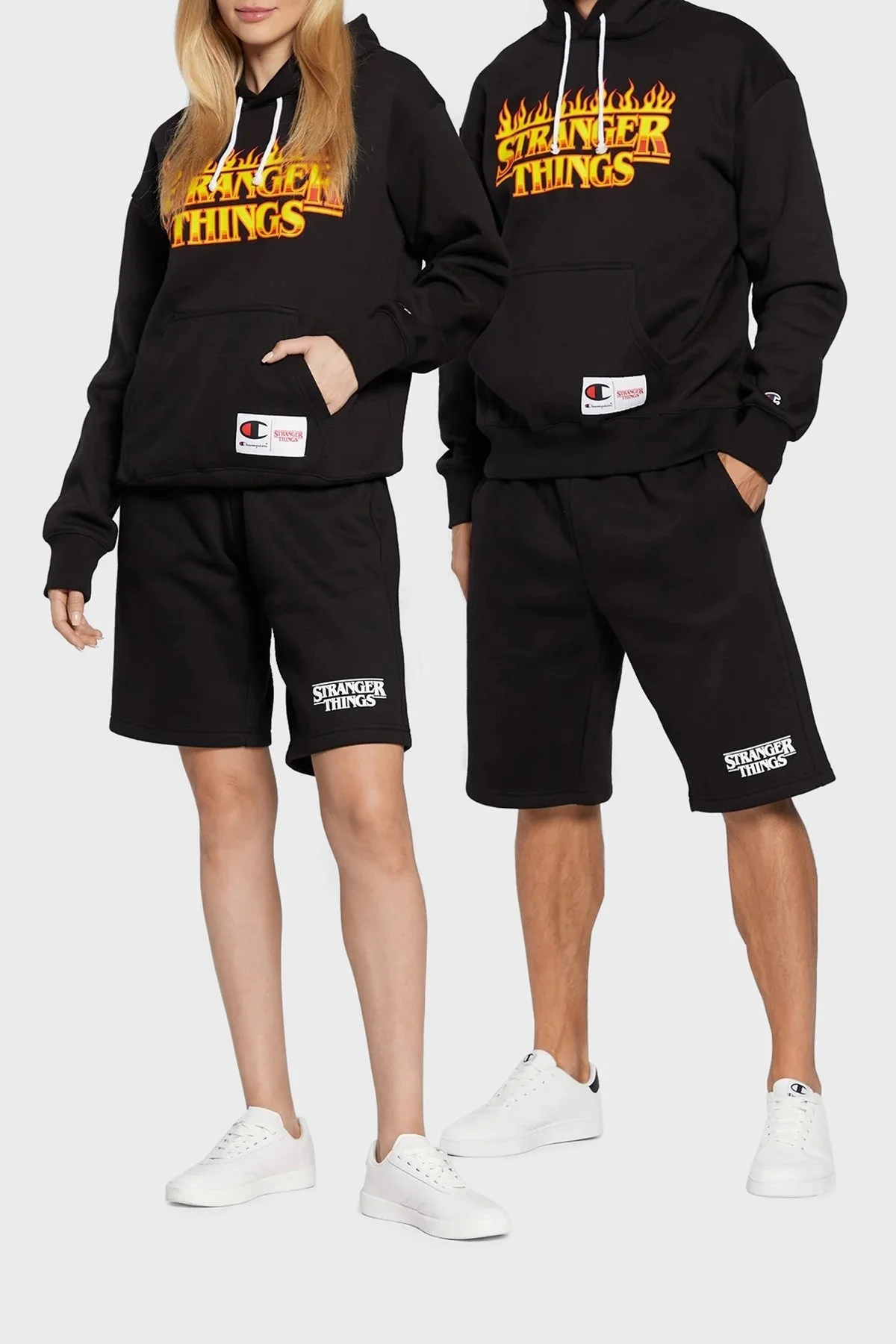 Champion Logolu Regular Ft Kapüşonlu Kanguru Cepli Pamuklu Unisex Sweat 217780 KK 003 SİYAH - 9