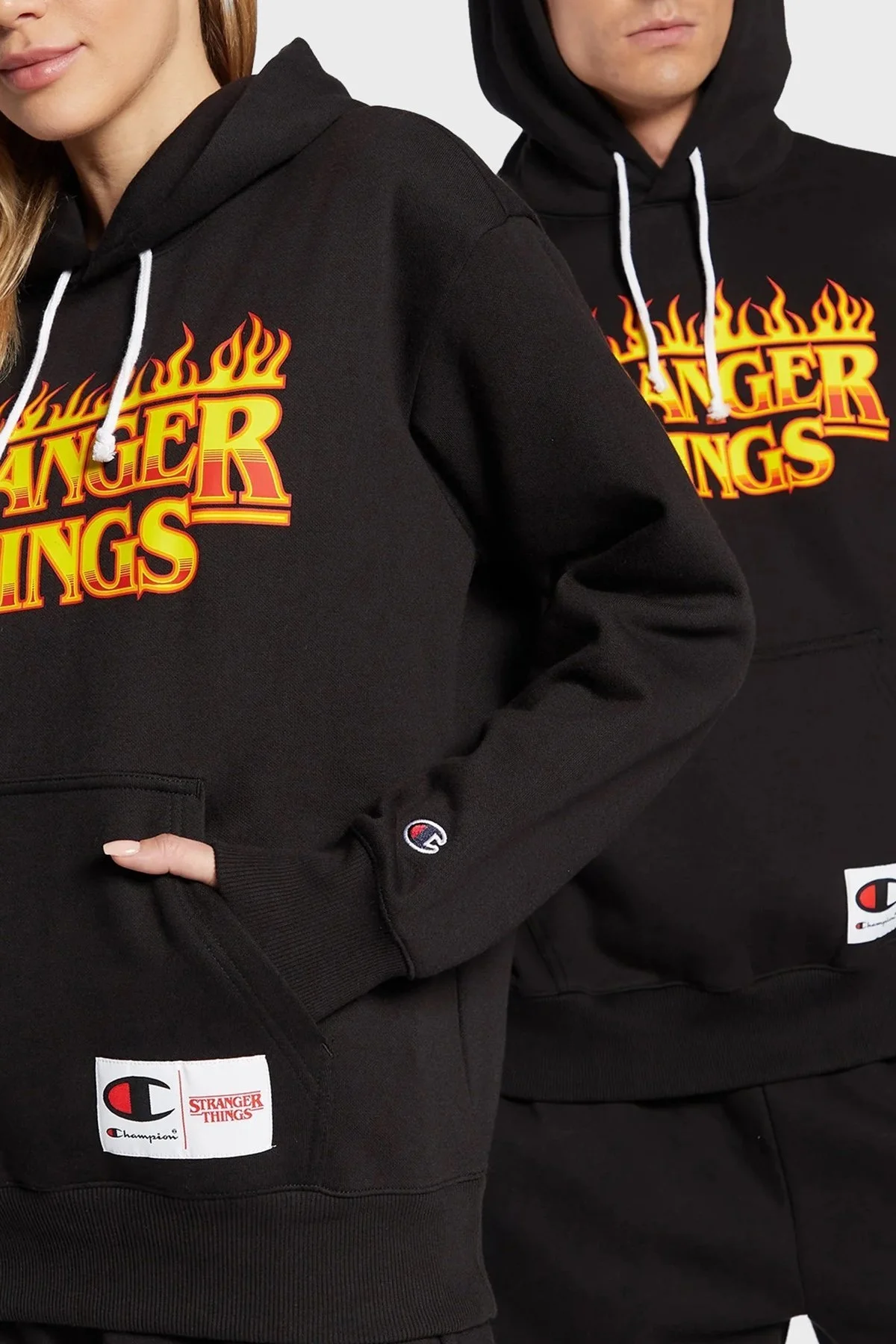 Champion Logolu Regular Ft Kapüşonlu Kanguru Cepli Pamuklu Unisex Sweat 217780 KK 003 SİYAH - 12