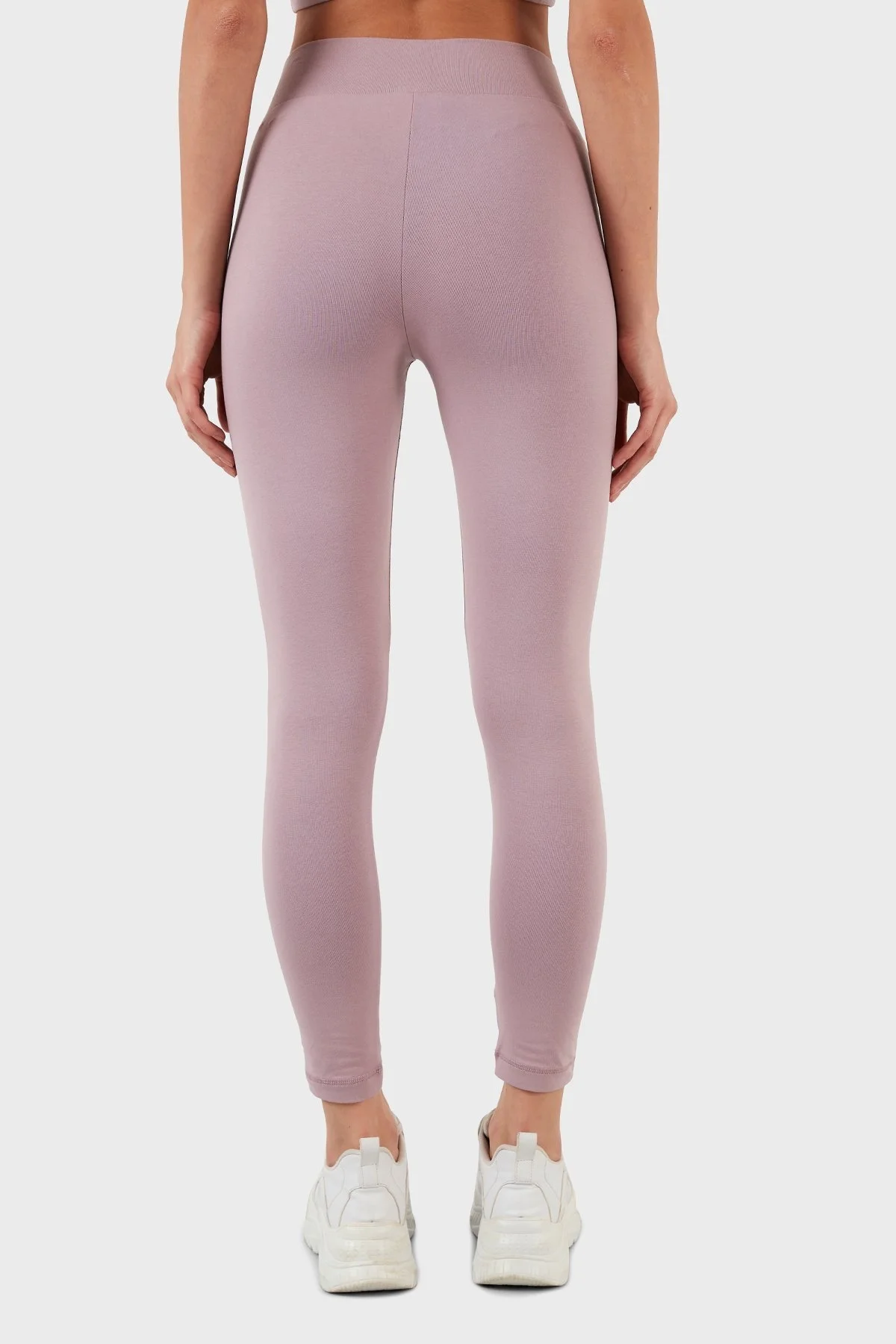 Champion Logolu Yüksek Bel Slim Fit Pamuklu Bayan Tayt 115490 EBYPS 162 LİLA - 5