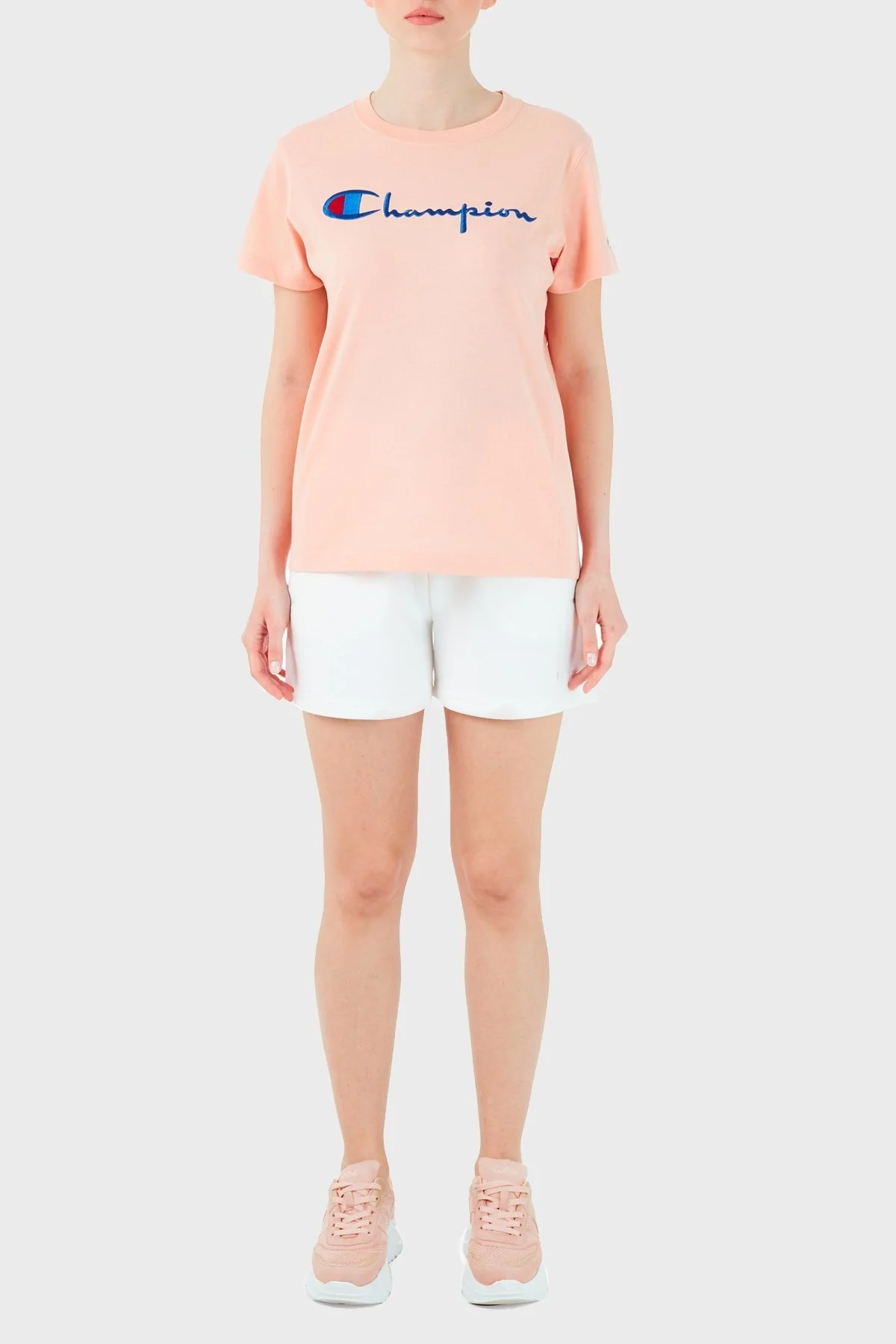 Champion Belden Bağlamalı Cepli Pamuklu Bayan Short 112730 WHT WW001 BEYAZ - 1