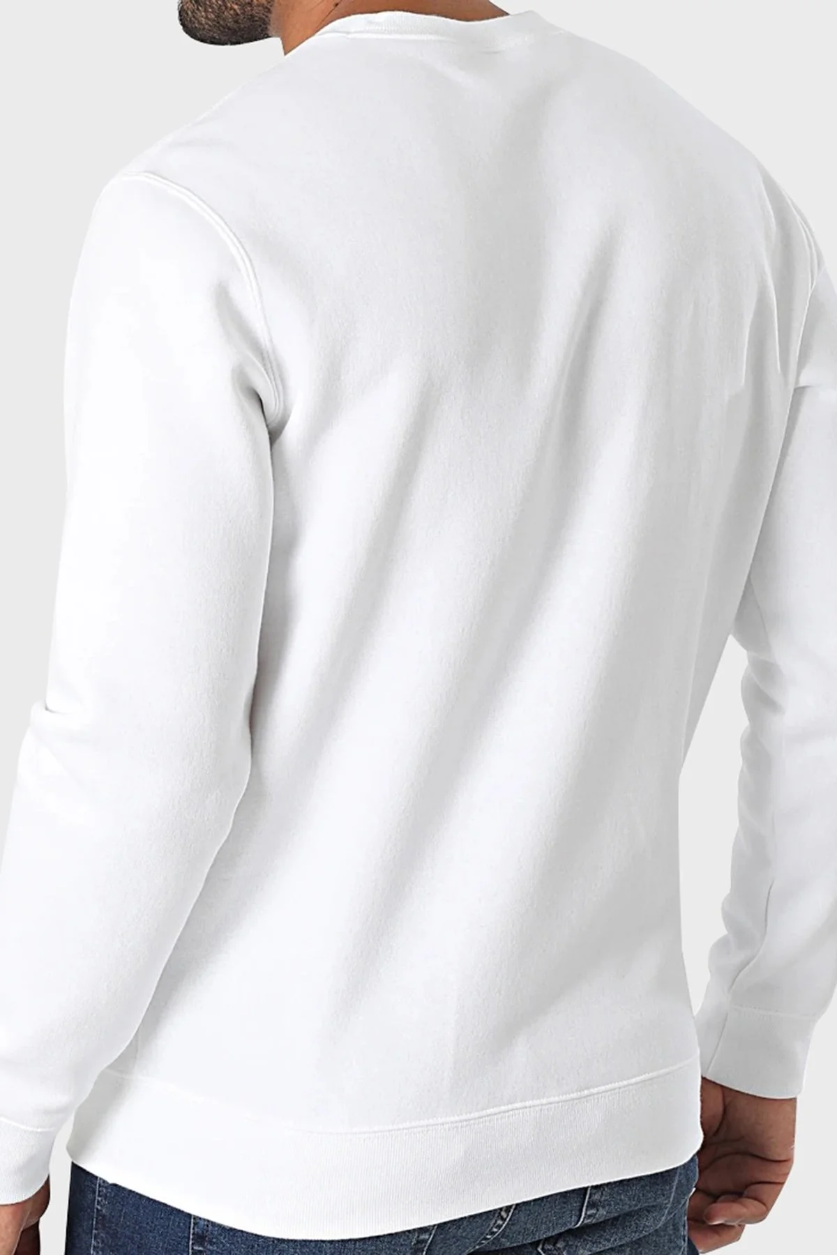 Champion Pamuklu Comfort Fit İçi Polarlı Bisiklet Yaka Erkek Sweat 219204 WHT WW001 BEYAZ - 2