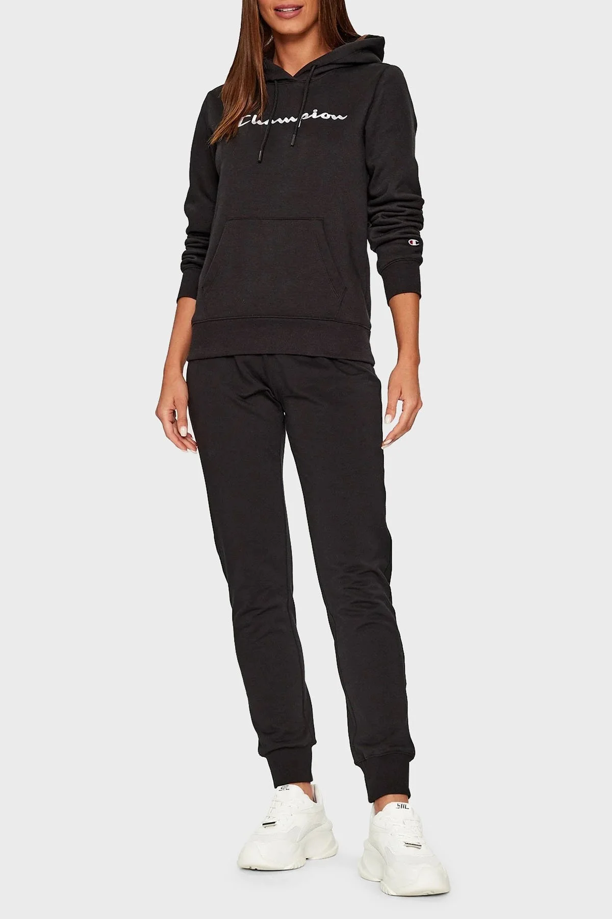 Champion Pamuklu İçi Polarlı Jogger Spor Bayan Pantolon 116605 NBK KK001 SİYAH - 1