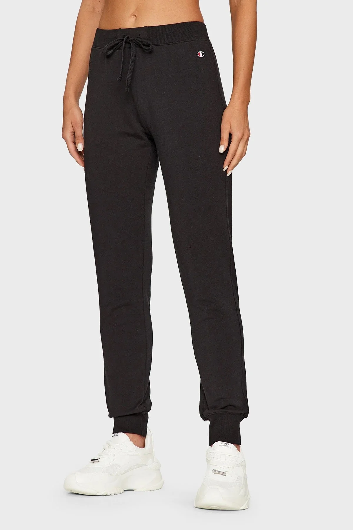Champion Pamuklu İçi Polarlı Jogger Spor Bayan Pantolon 116605 NBK KK001 SİYAH - 2