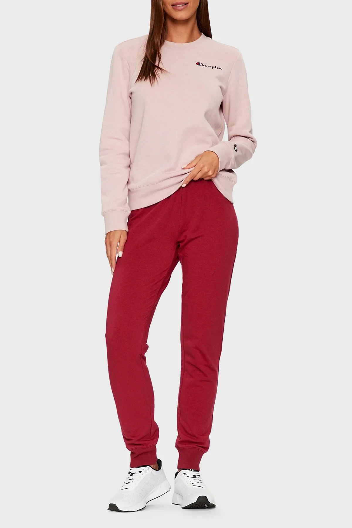 Champion Pamuklu İçi Polarlı Jogger Spor Kadın Pantolon 116605 TBR RS508 BORDO - 1