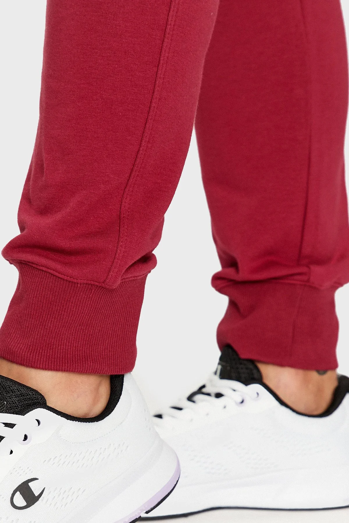 Champion Pamuklu İçi Polarlı Jogger Spor Kadın Pantolon 116605 TBR RS508 BORDO - 4