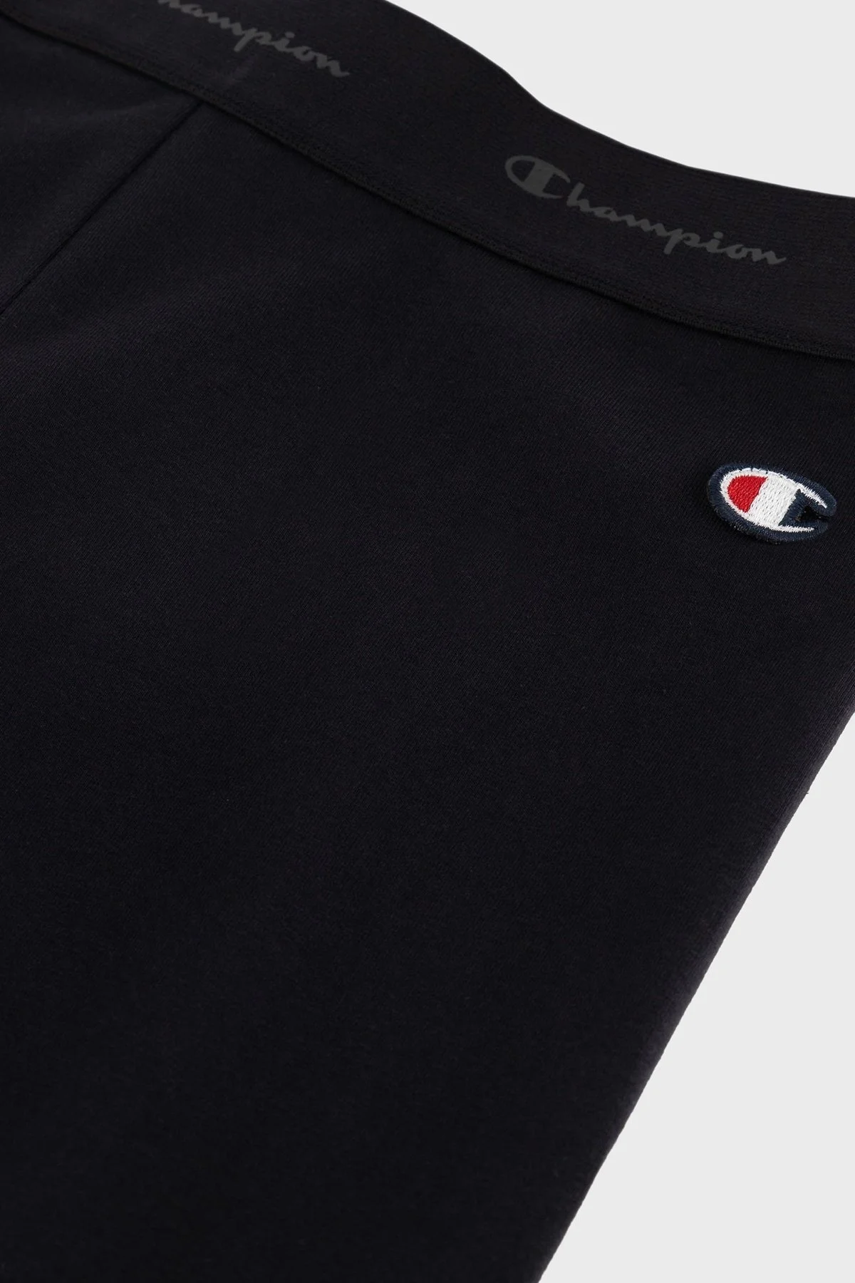 Champion Pamuklu Logolu Likralı Kısa Bayan Tayt 116616 NBK KK001 SİYAH - 4