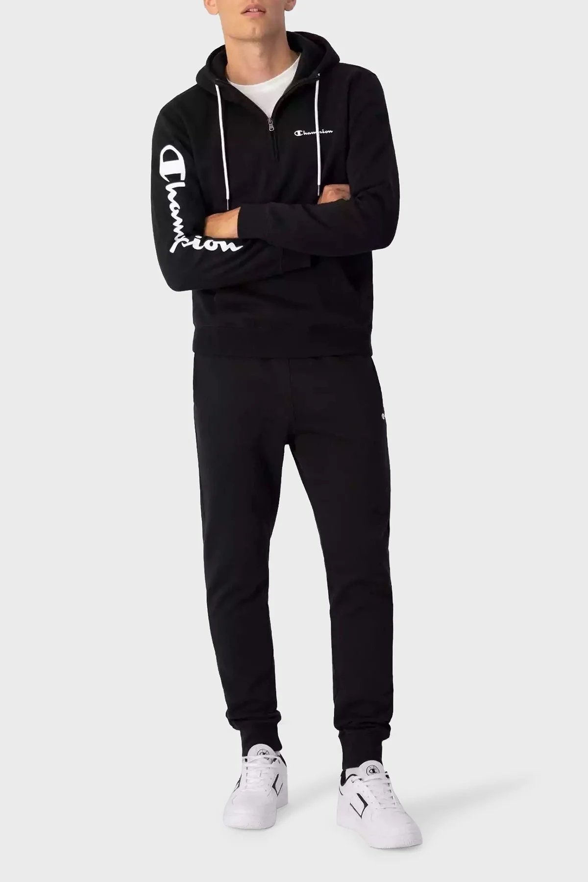 Champion Pamuklu Normal Bel Slim Fit İçi Polarlı Spor Erkek Pantolon 218344 NBK KK001 SİYAH - 3